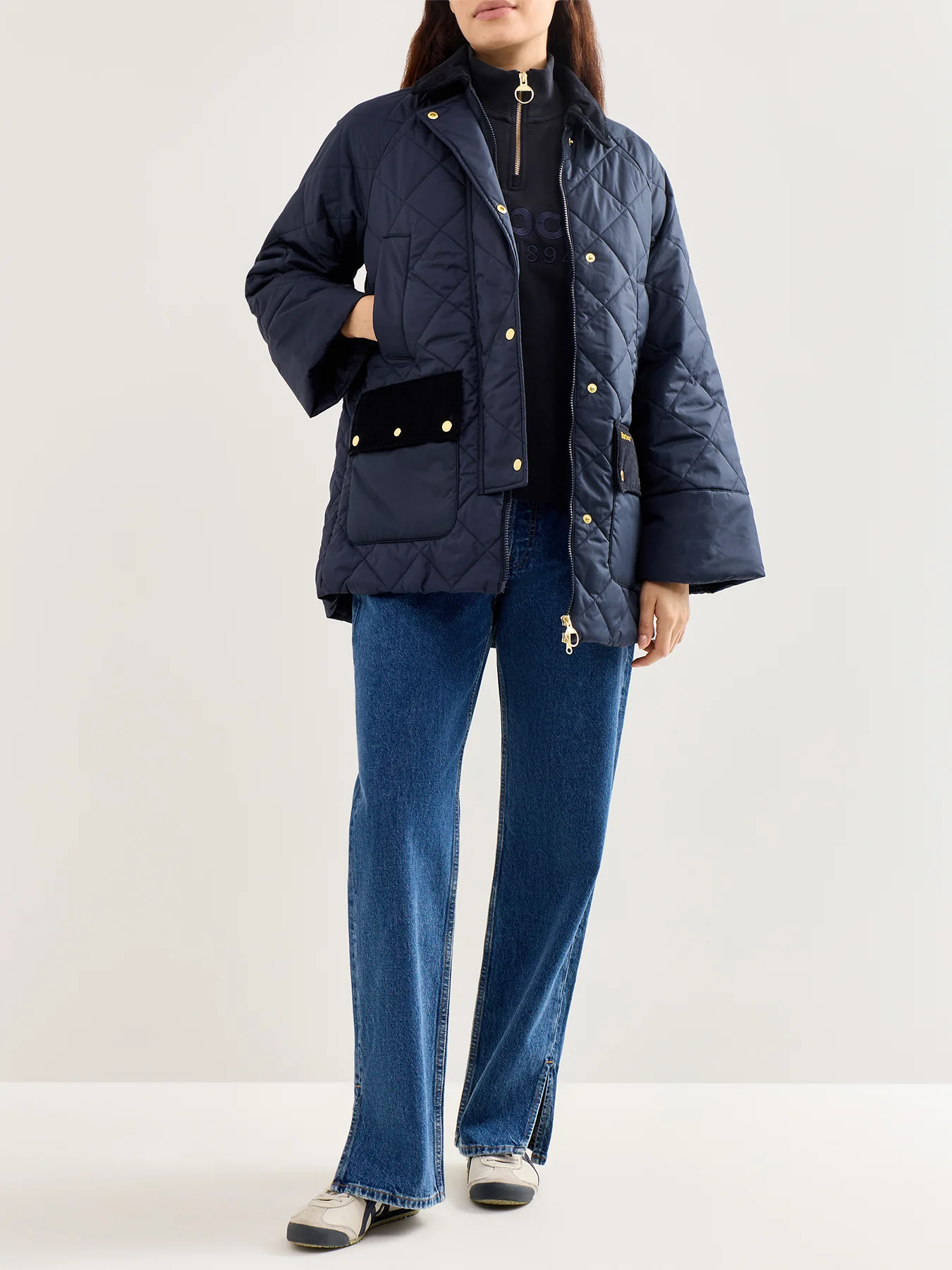 Aldburgh Quilted Jacket Navy - Image 2