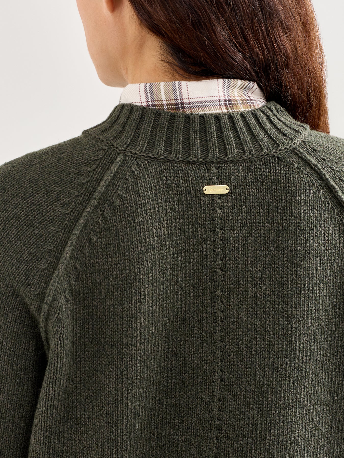 Ashdon Knitted Jumper Green - Image 3