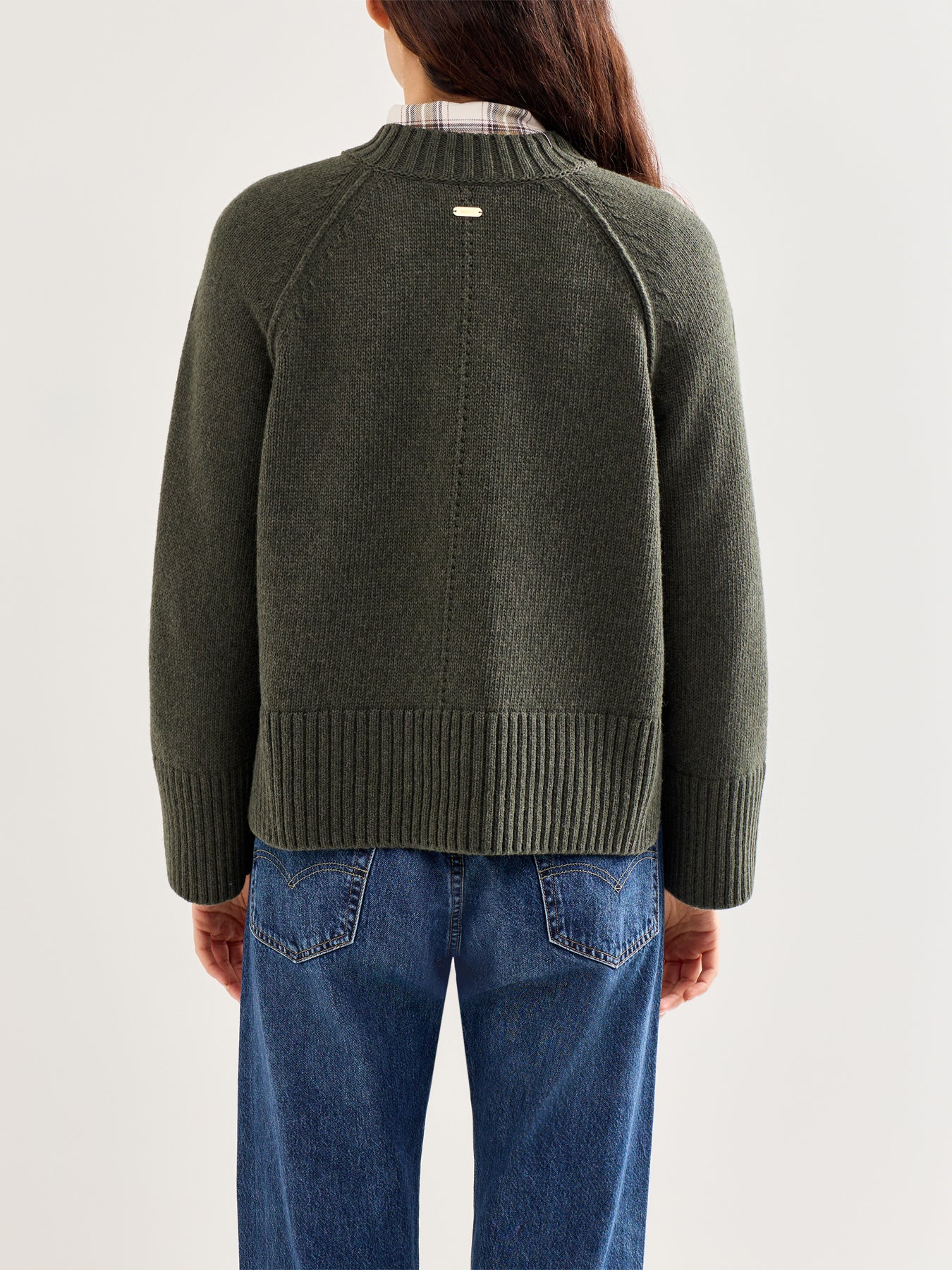 Ashdon Knitted Jumper Green - Image 5