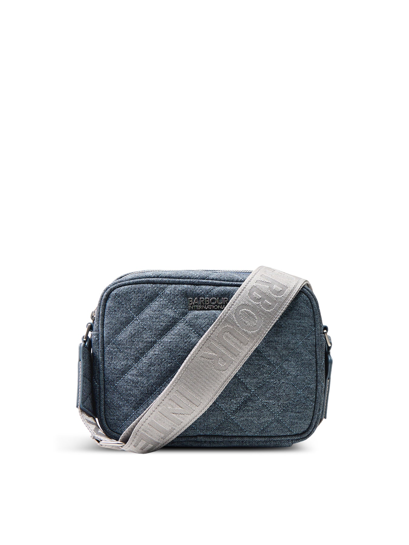 Denim Quilted Sloane Crossbody Bag Blue