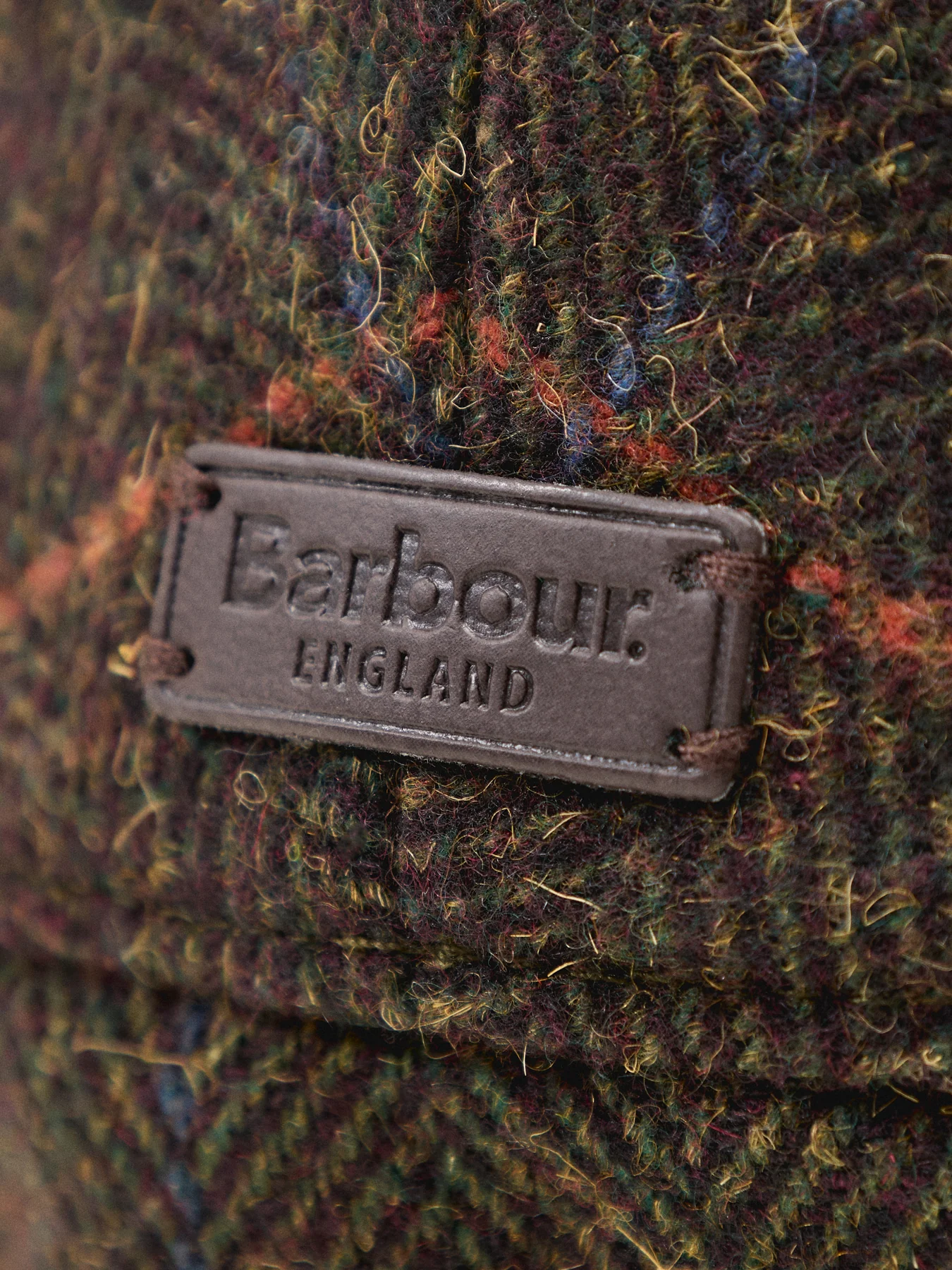 Barbour Cheviot Flat Cap Olive Herringbone - Image 3