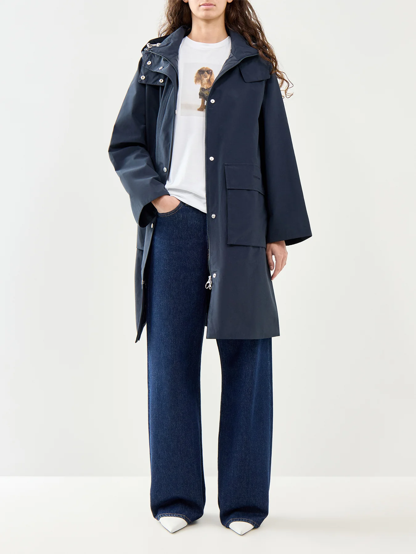 Devlin Waterproof Jacket Navy - Image 2