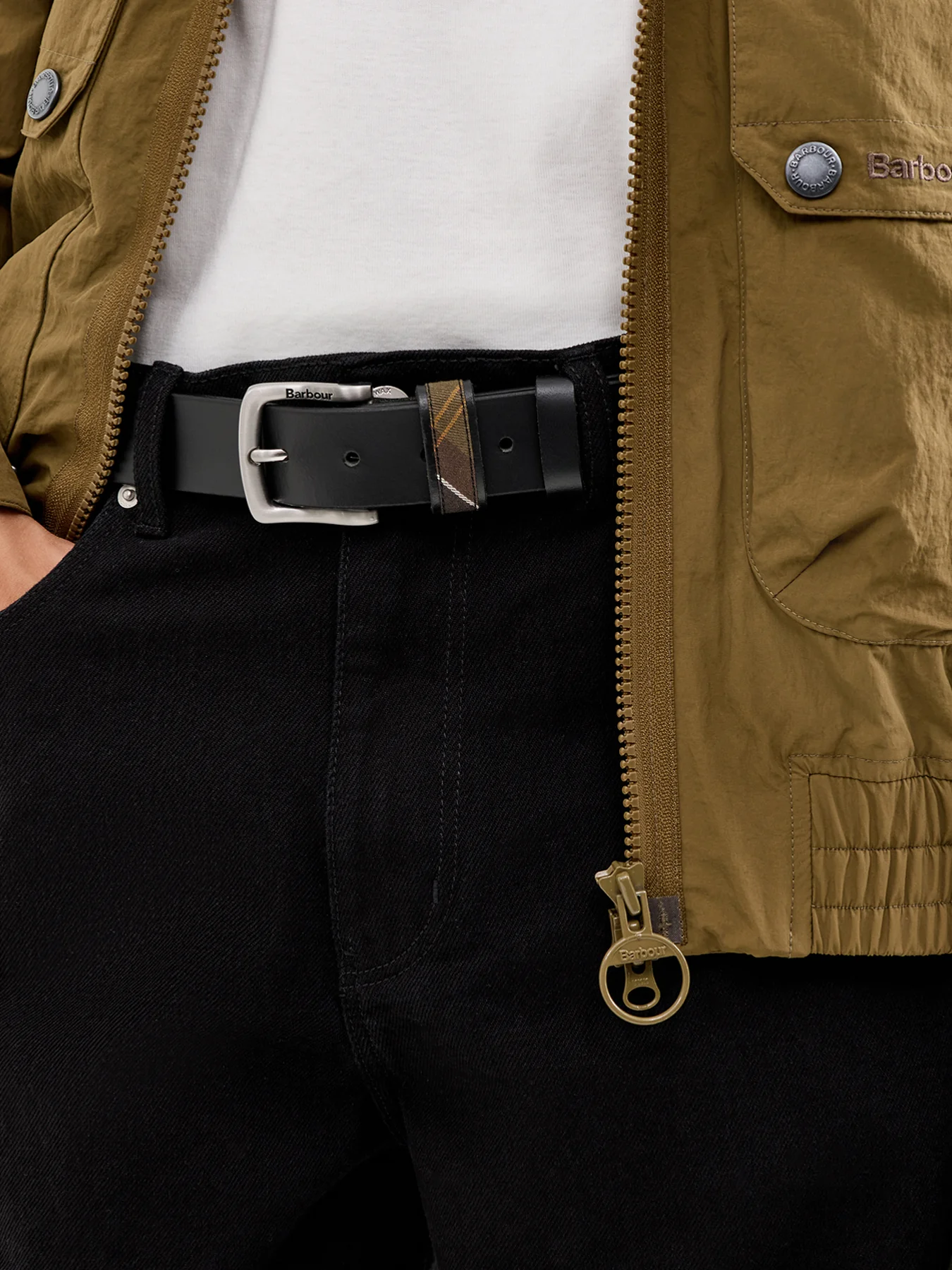 Barbour Esk Leather Belt Black - Image 2