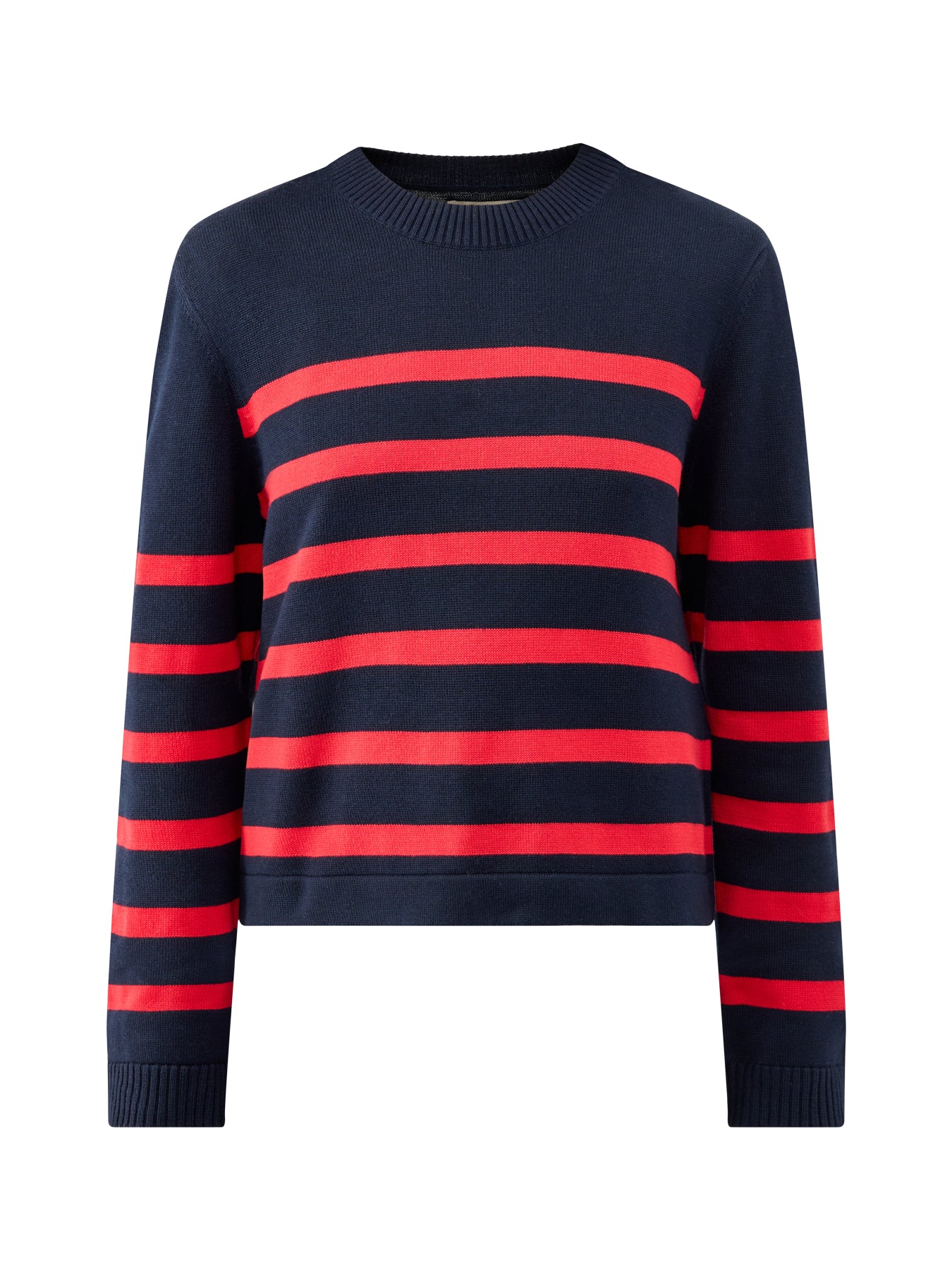 Fern Knitted Jumper Navy Red