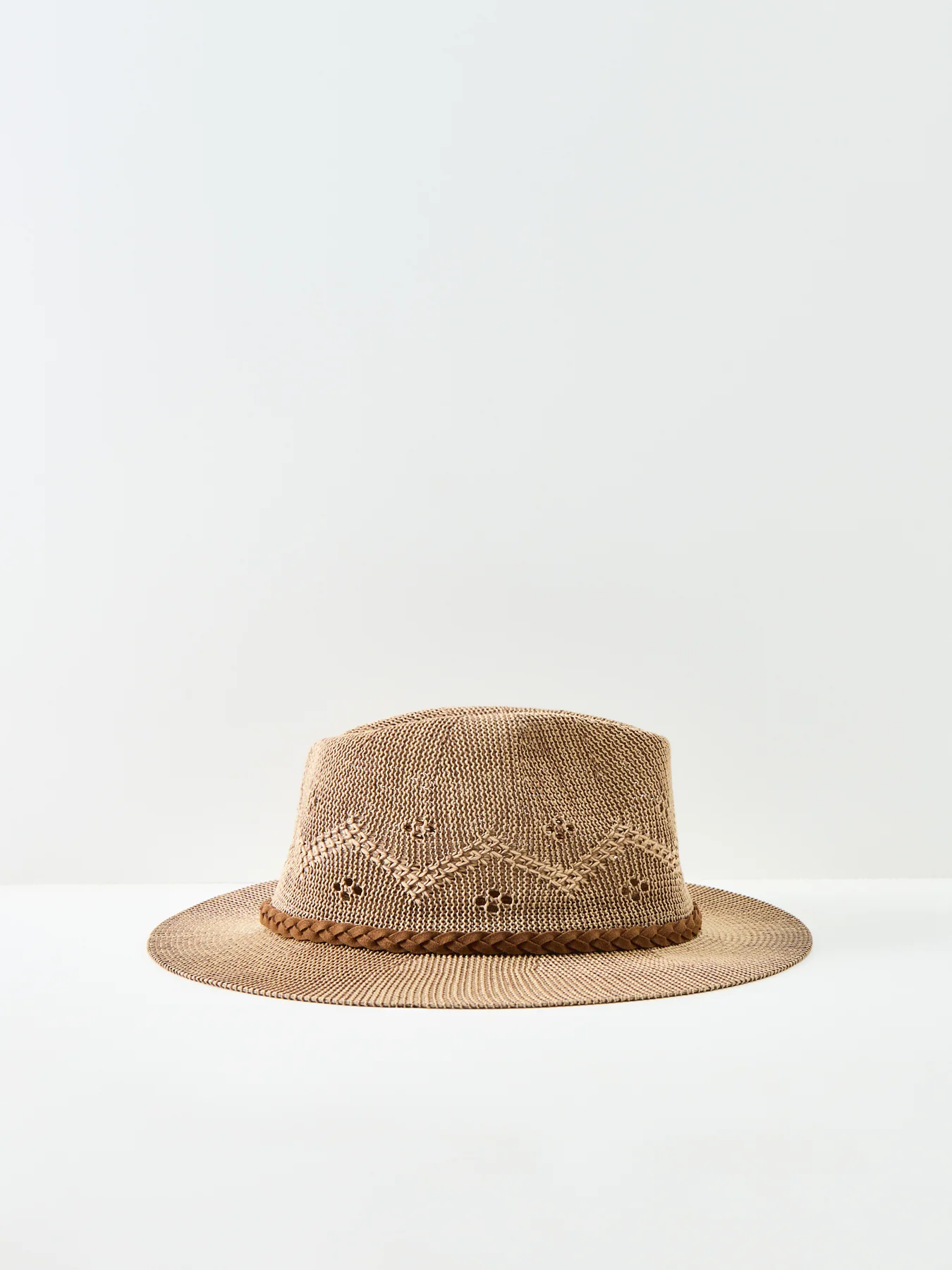 Flowerdale Fedora Summer Hat Beige - Image 2