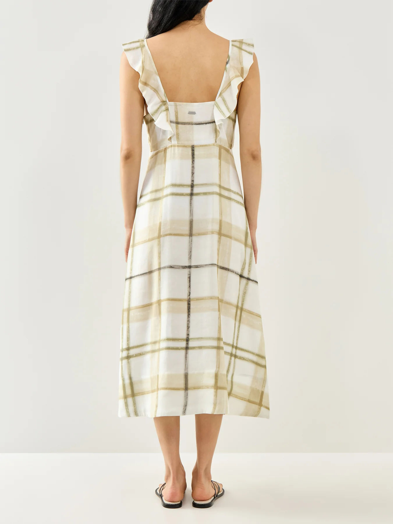 Gianna Midi Dress Painted Check - Image 5