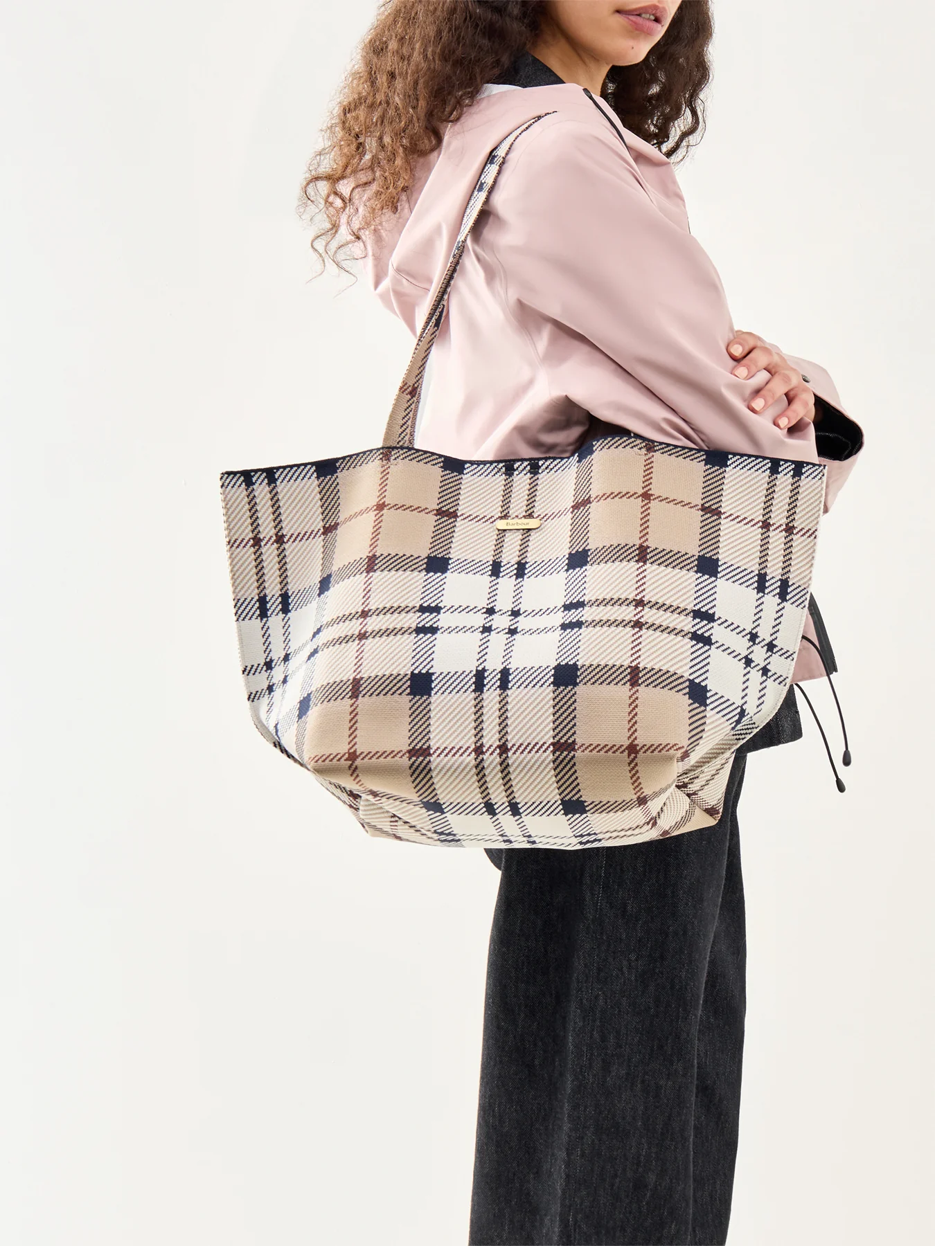 Layla Tartan Large Tote Bag Multi - Image 2