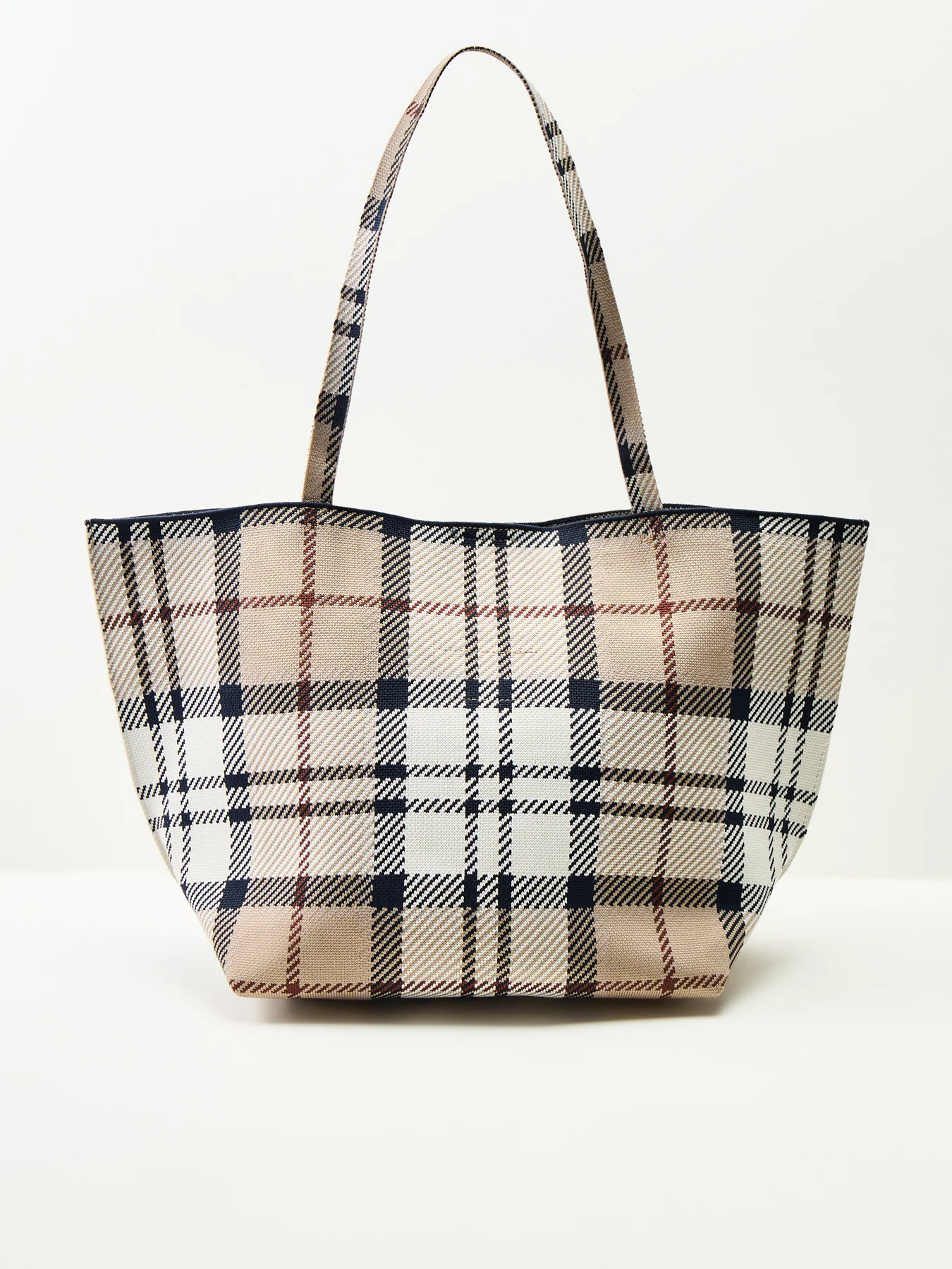Layla Tartan Large Tote Bag Multi - Image 3