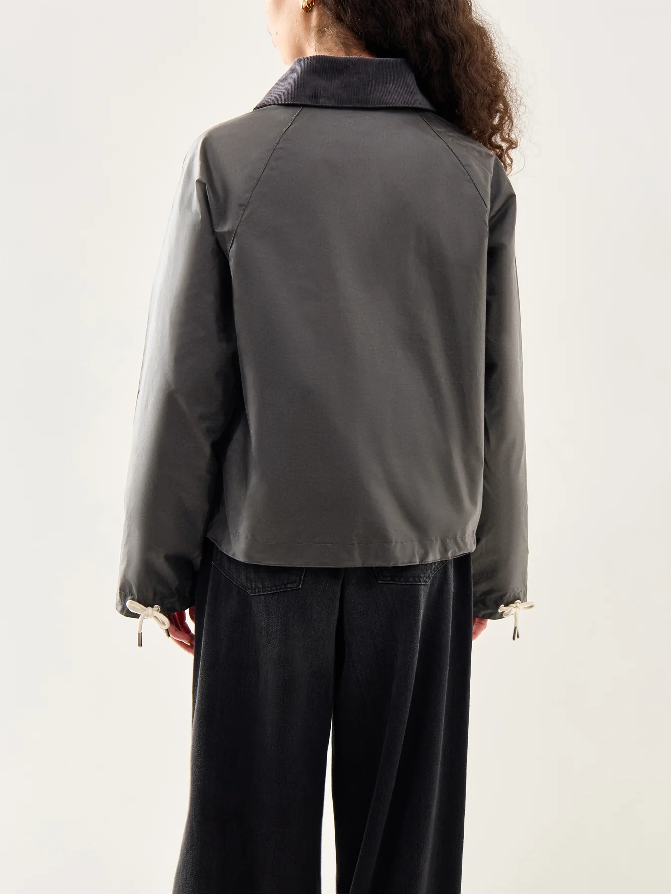 Marron Wax Jacket Grey - Image 5