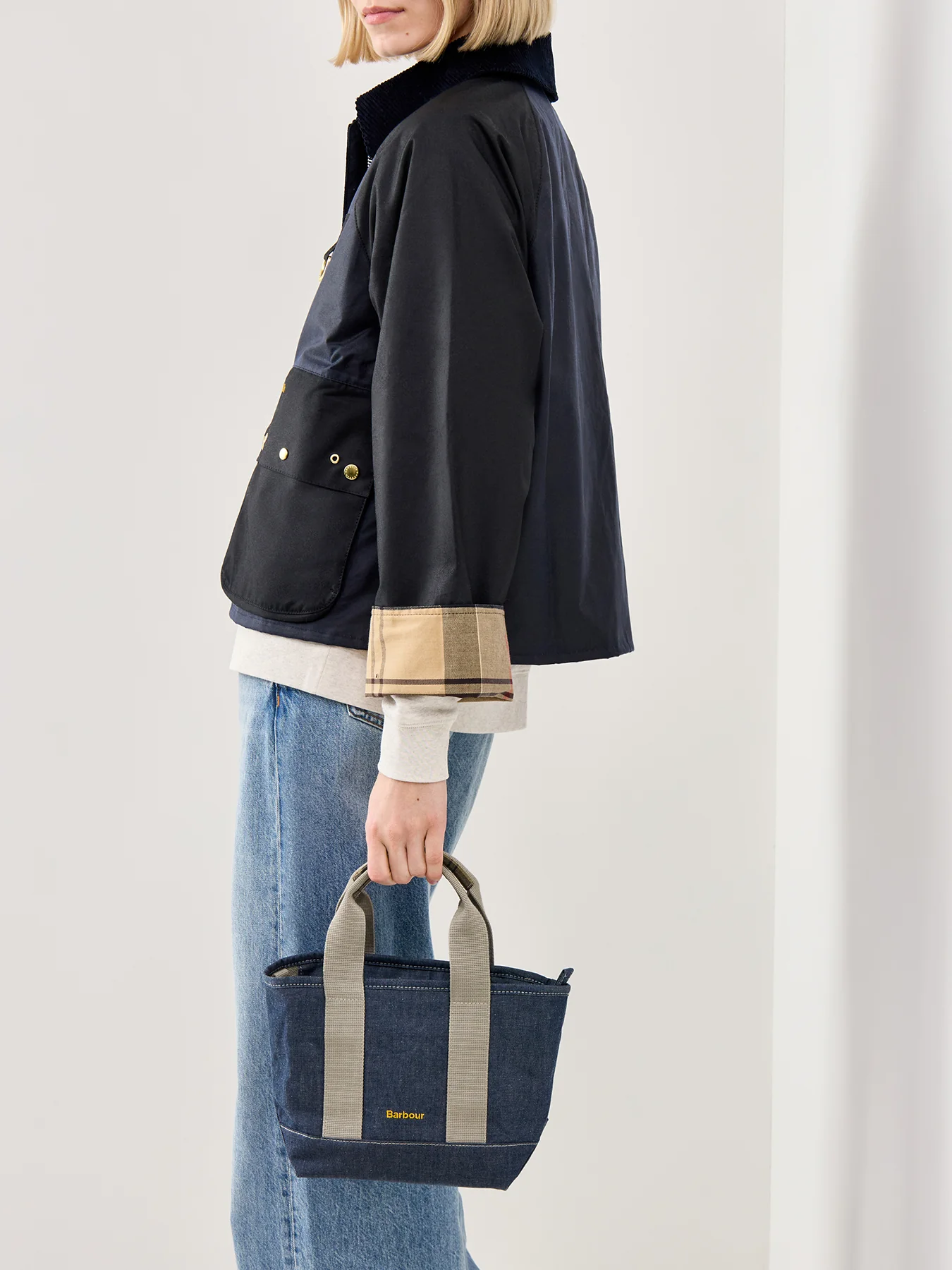 Mini Mya Denim Tote Bag Blue - Image 2