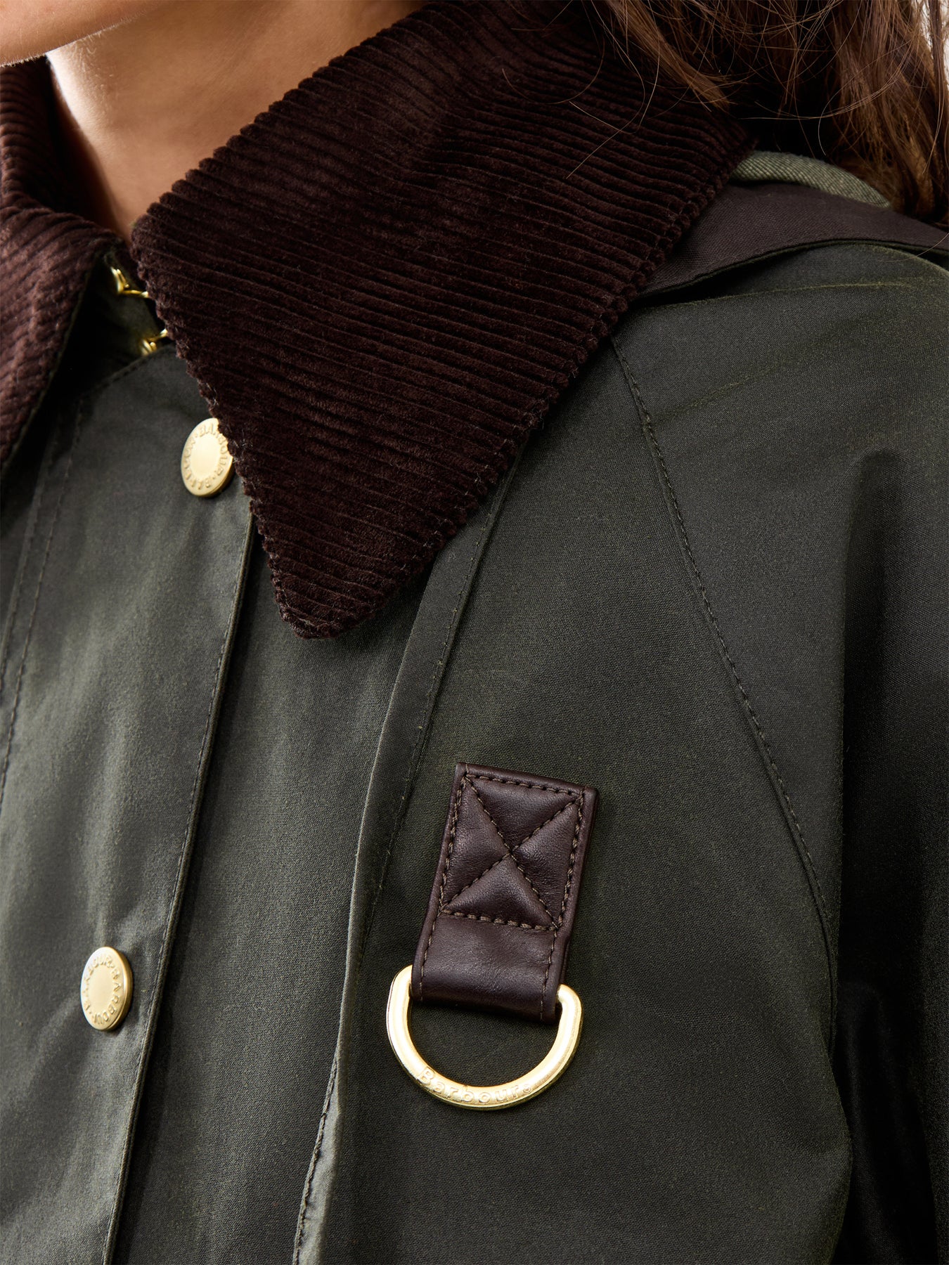 Womens Barbour Reighton Wax Jacket Fern - Image 3