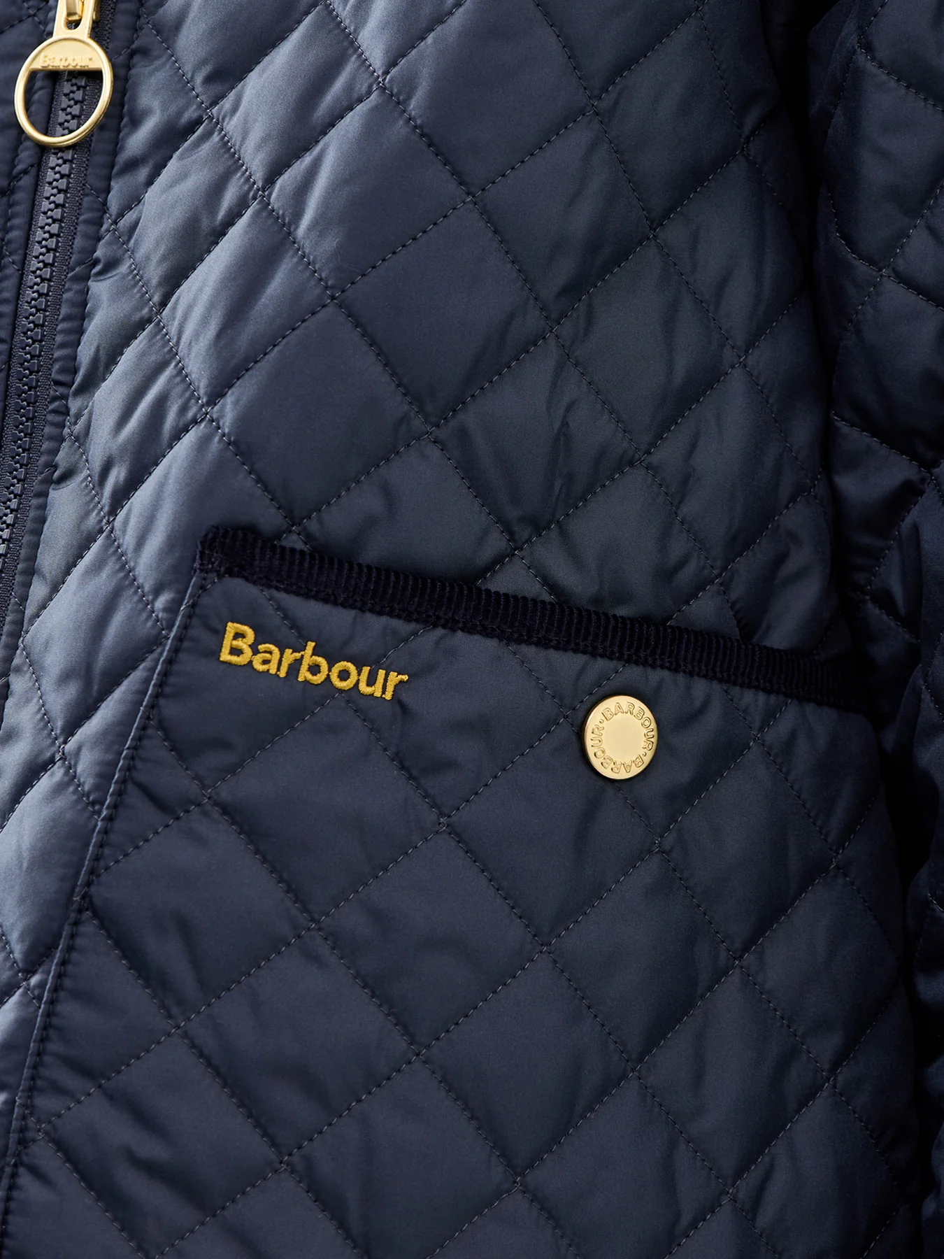 Womens Navy Barbour Reyna Quilt Jacket - Image 3