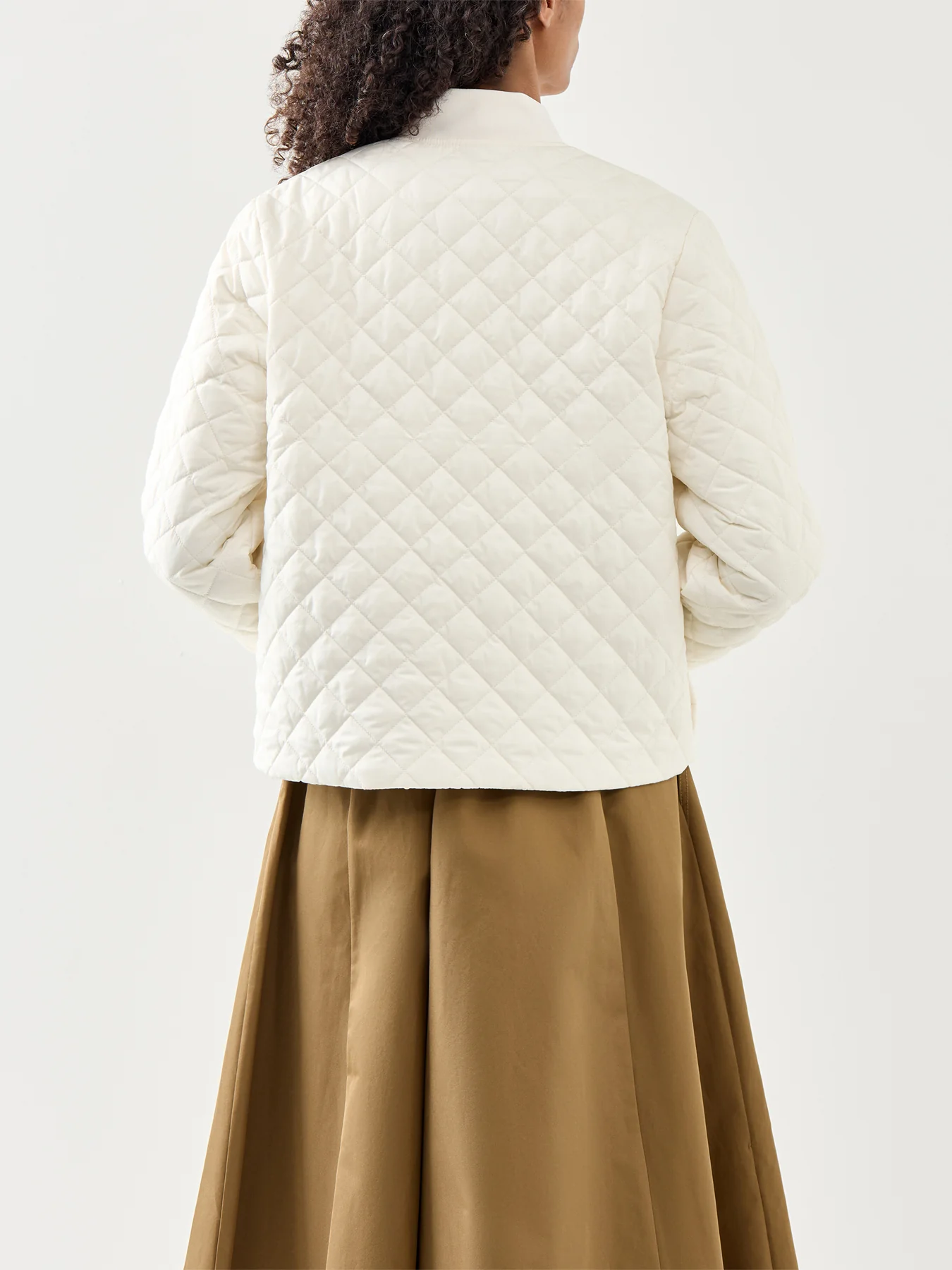 Womens White Barbour Reyna Quilt Jacket - Image 5