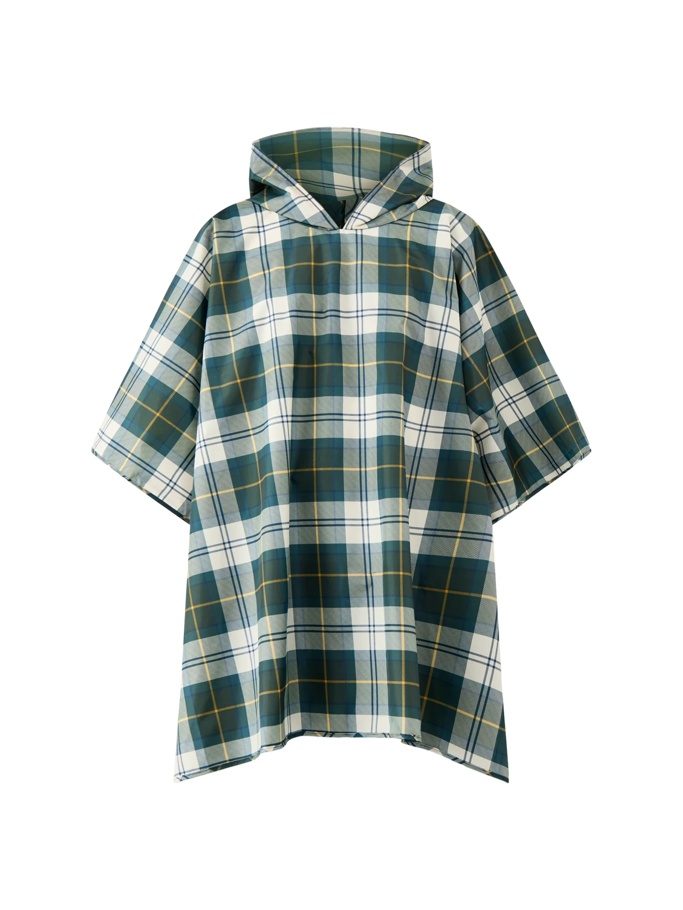 Barbour Tartan Showerproof Poncho Green
