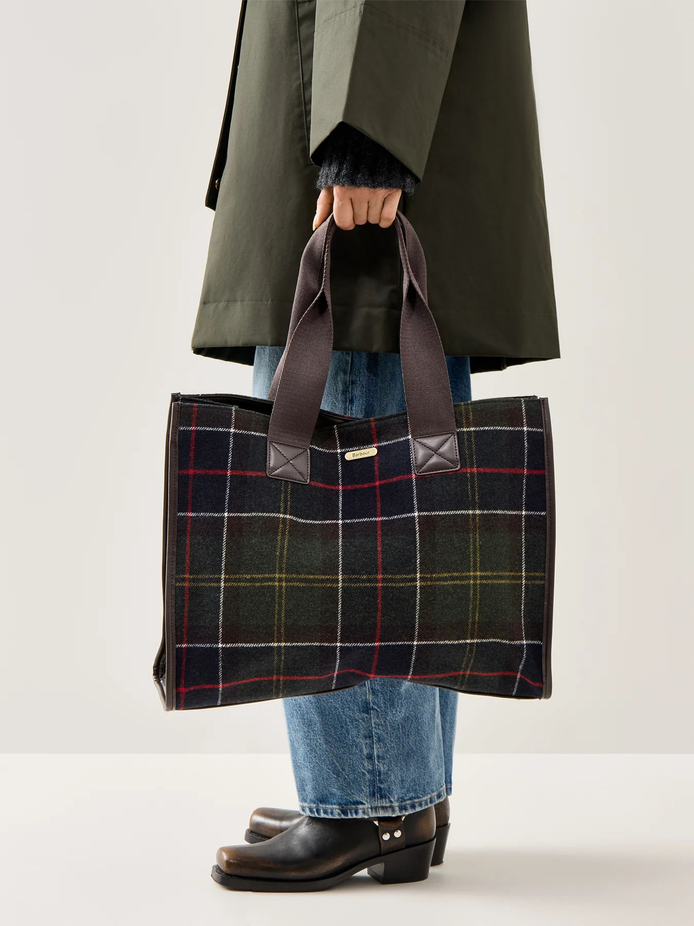 Turnberry Tartan Canvas Tote Bag Multi - Image 2