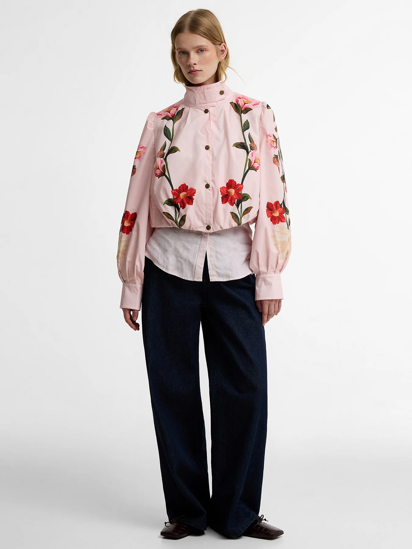 Barbour x Farm Rio Madelena Showerproof Jacket Pink - Image 2