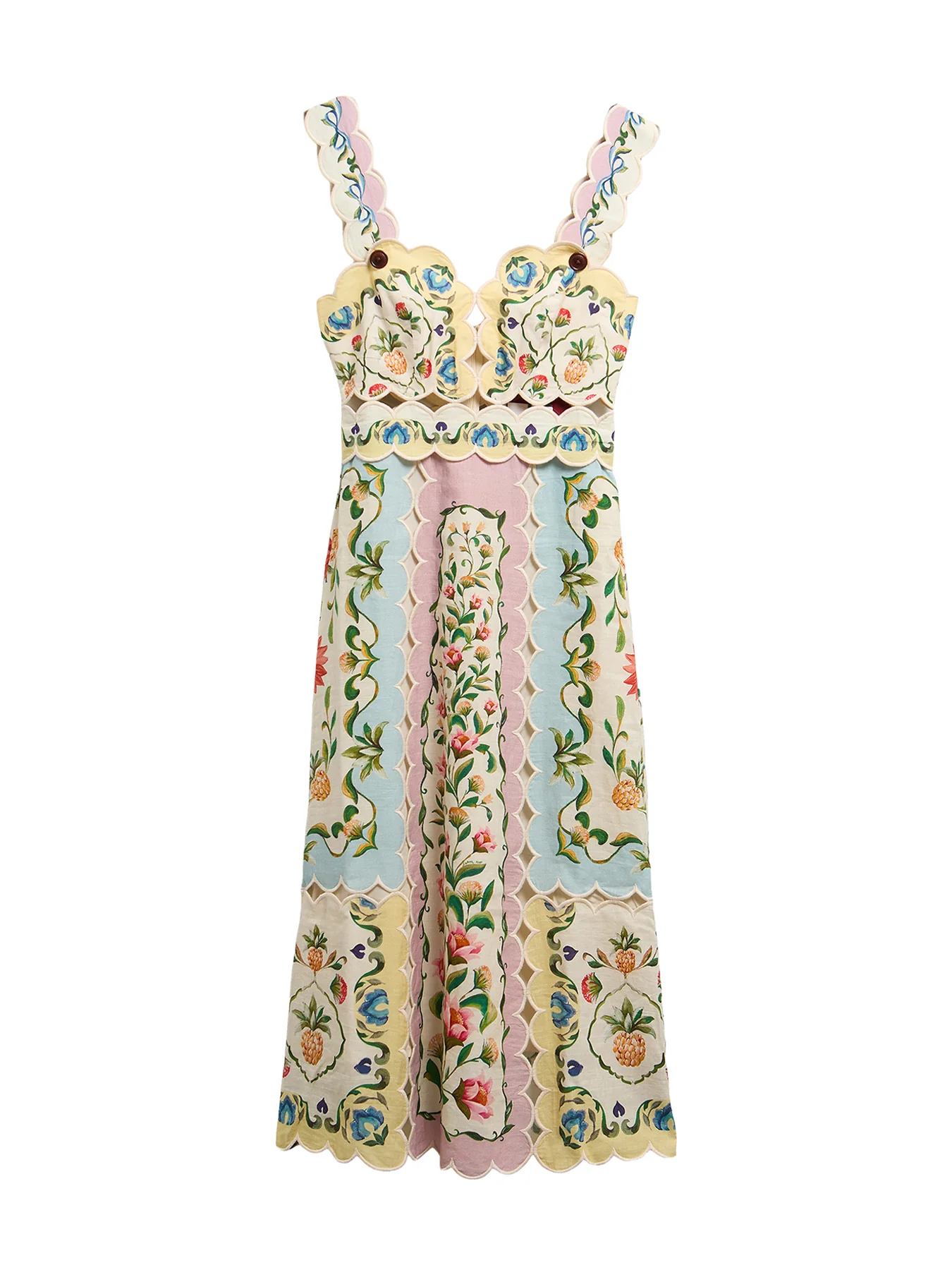 Barbour x Farm Rio Petal Dress Cream