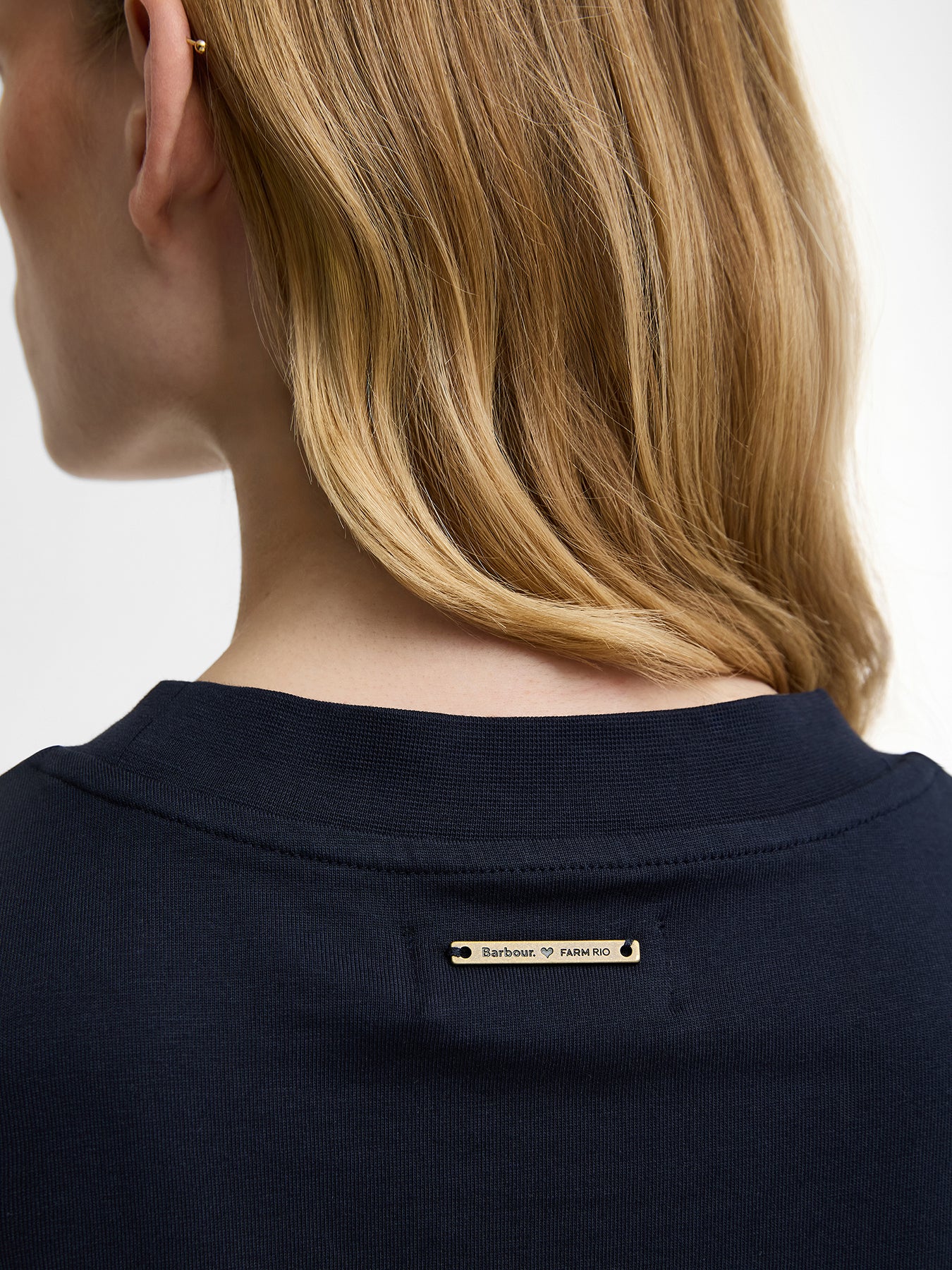 Barbour x Farm Rio Wild Flower T-Shirt Navy - Image 3
