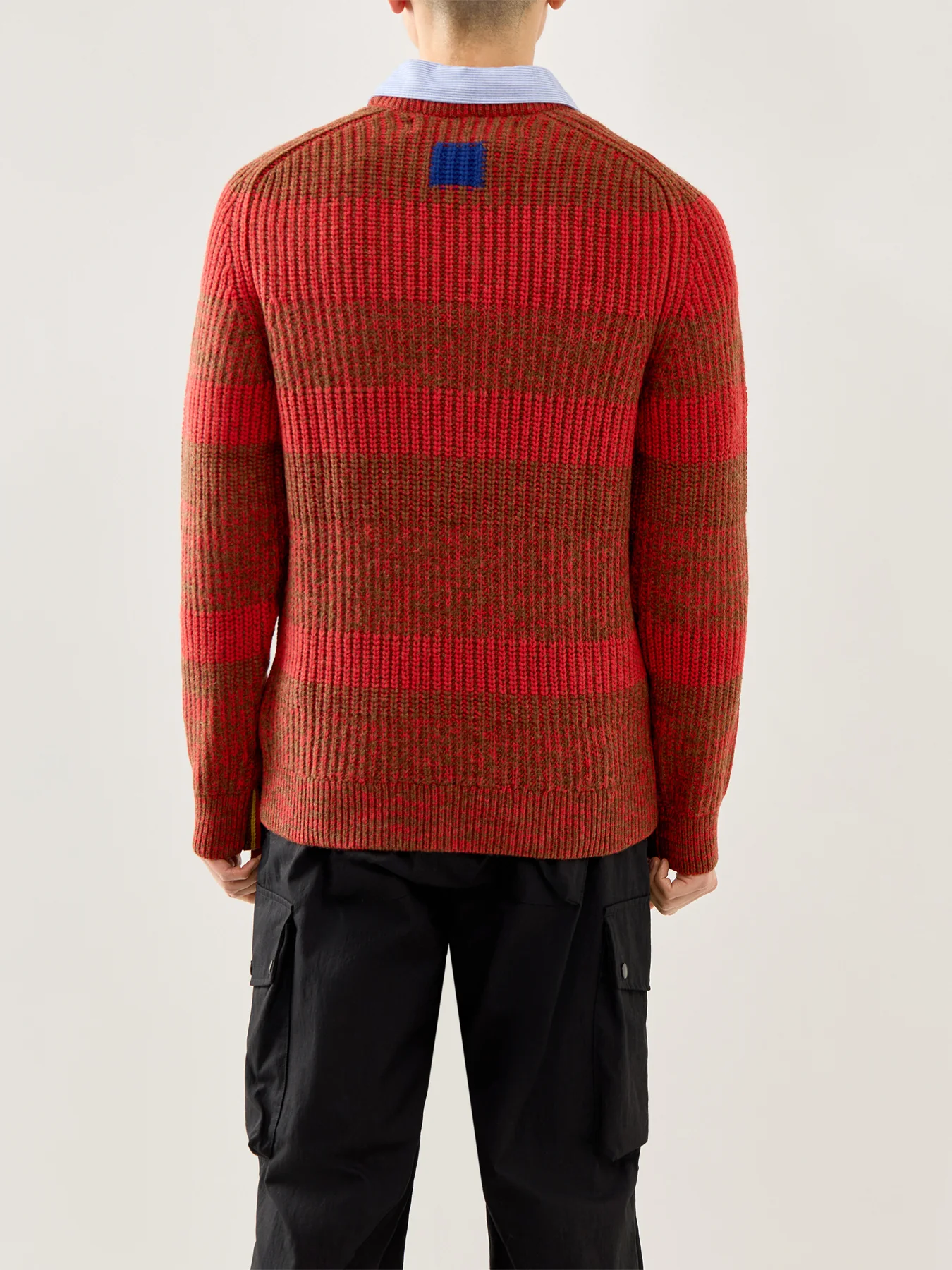 Paul Smith Loves Barbour Saddle Crew Neck Jumper Rosette Red - Image 5