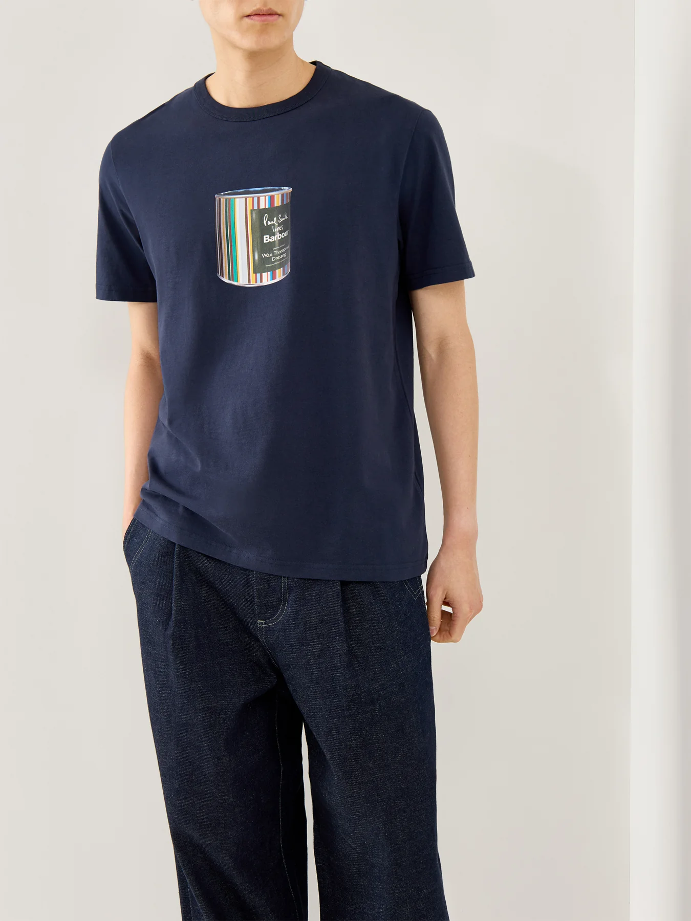 Paul Smith Loves Barbour Wax Tin Graphic T-Shirt Champion Blue - Image 4