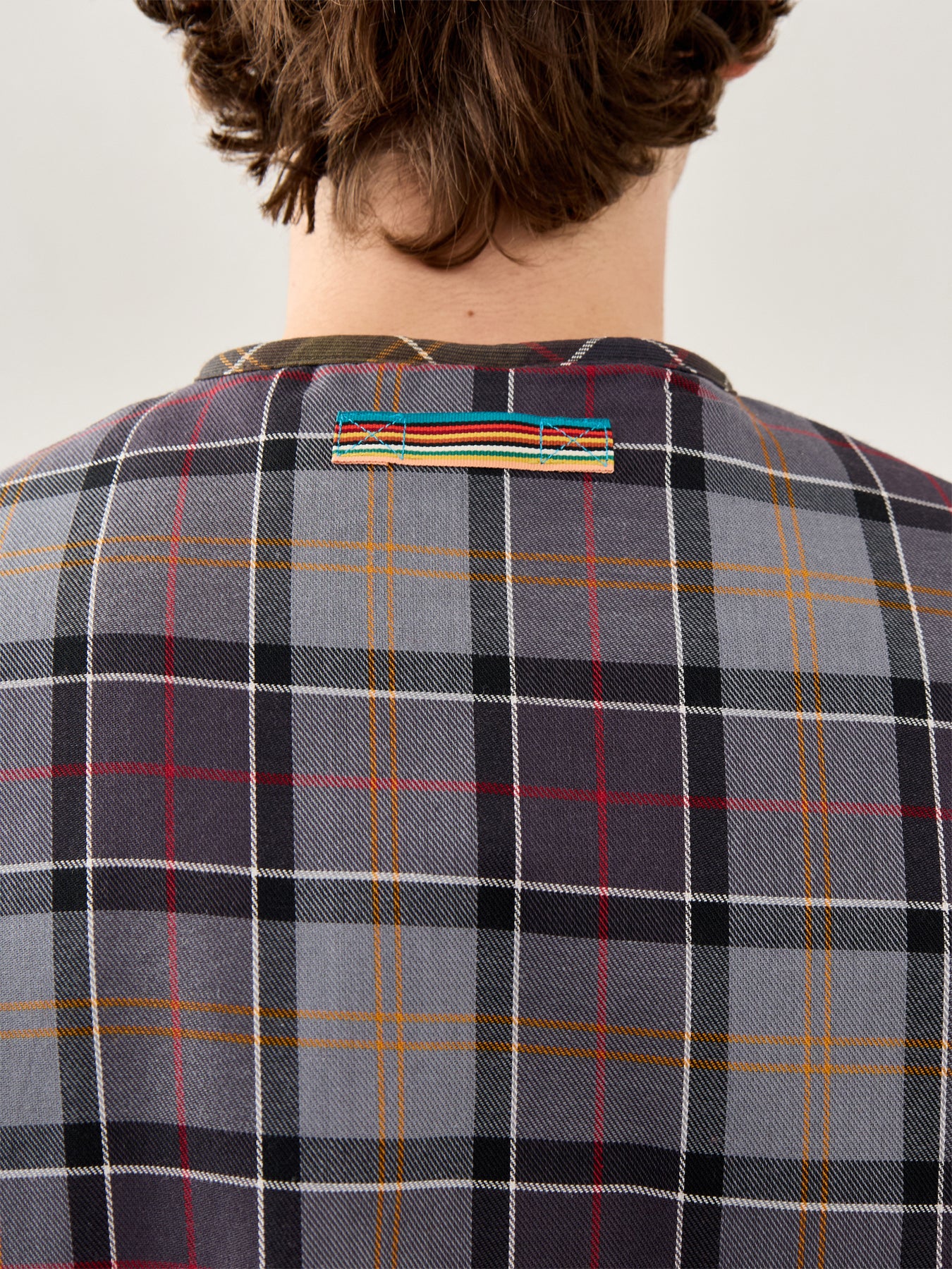 Mens Paul Smith Loves Barbour Mixed Tartan Liner - Image 3