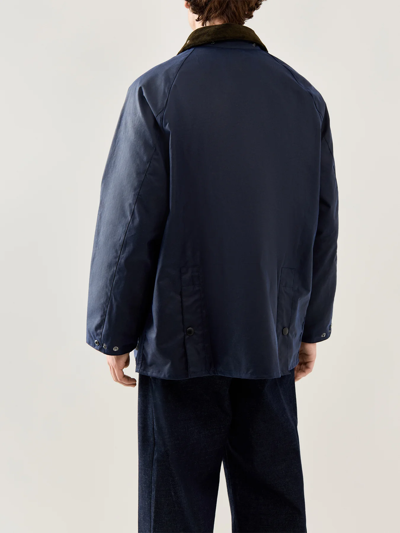 Mens Paul Smith Loves Barbour Bedale Wax Jacket Night Sky - Image 5