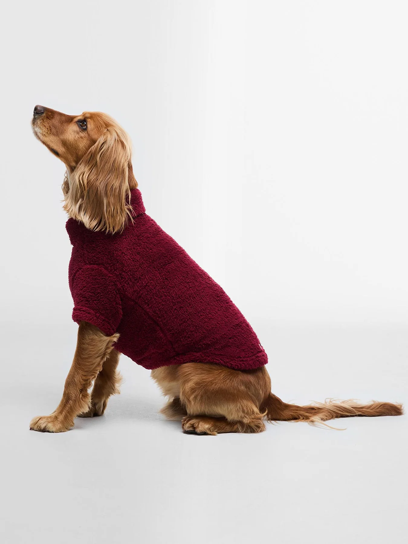 Barbour Brindle Fleece Dog Jumper Red Large - Image 2