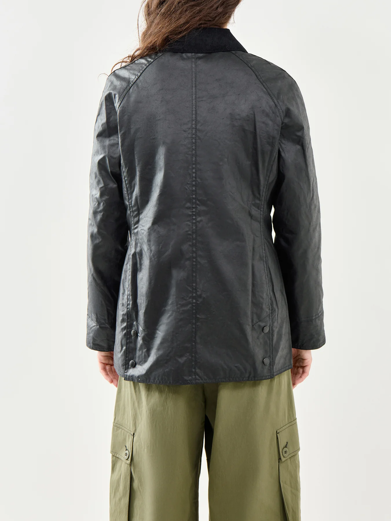 Classic Beadnell Wax Jacket Black - Image 5