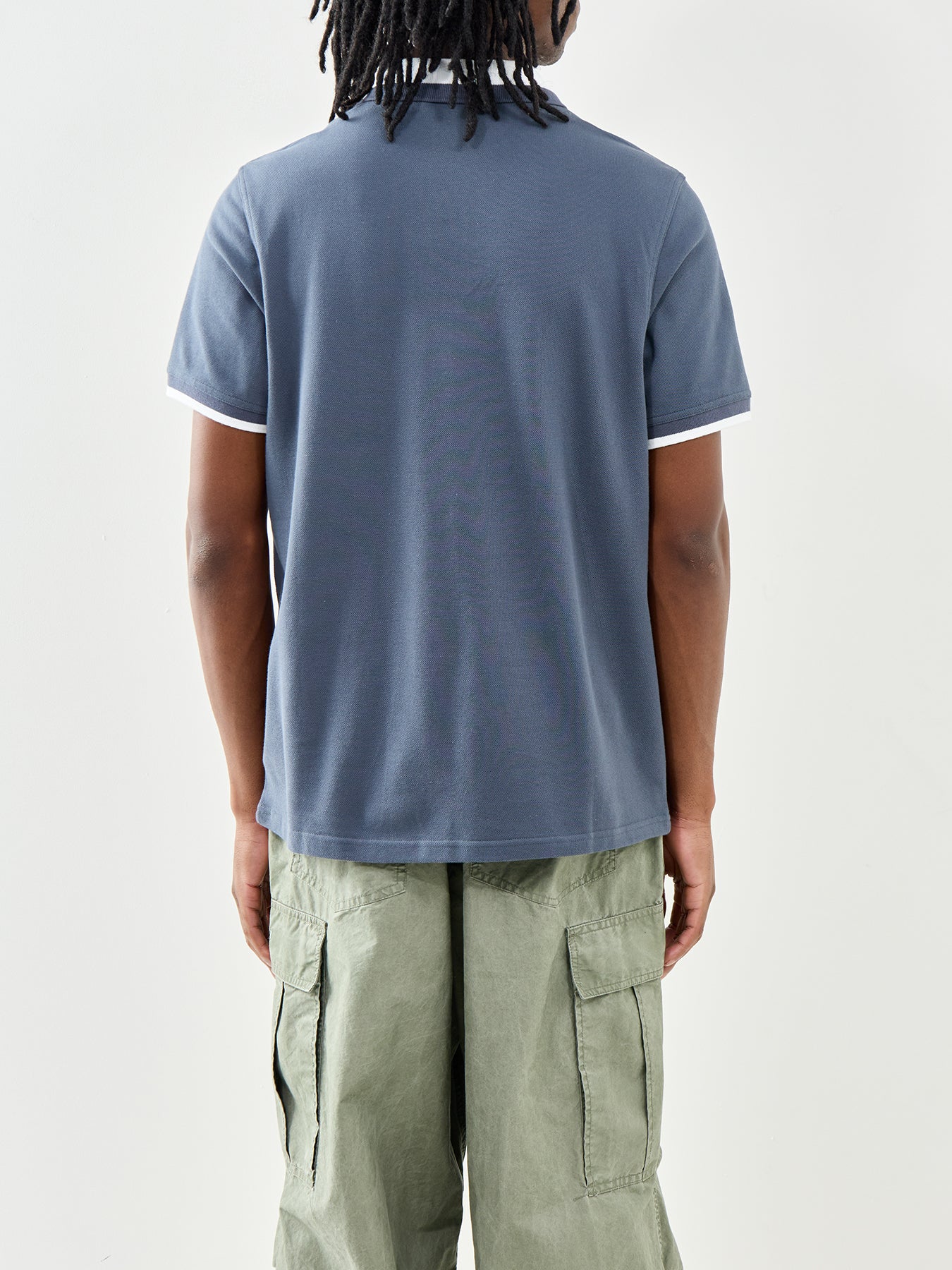 Barbour International Amped Cotton Polo Shirt Grey - Image 5