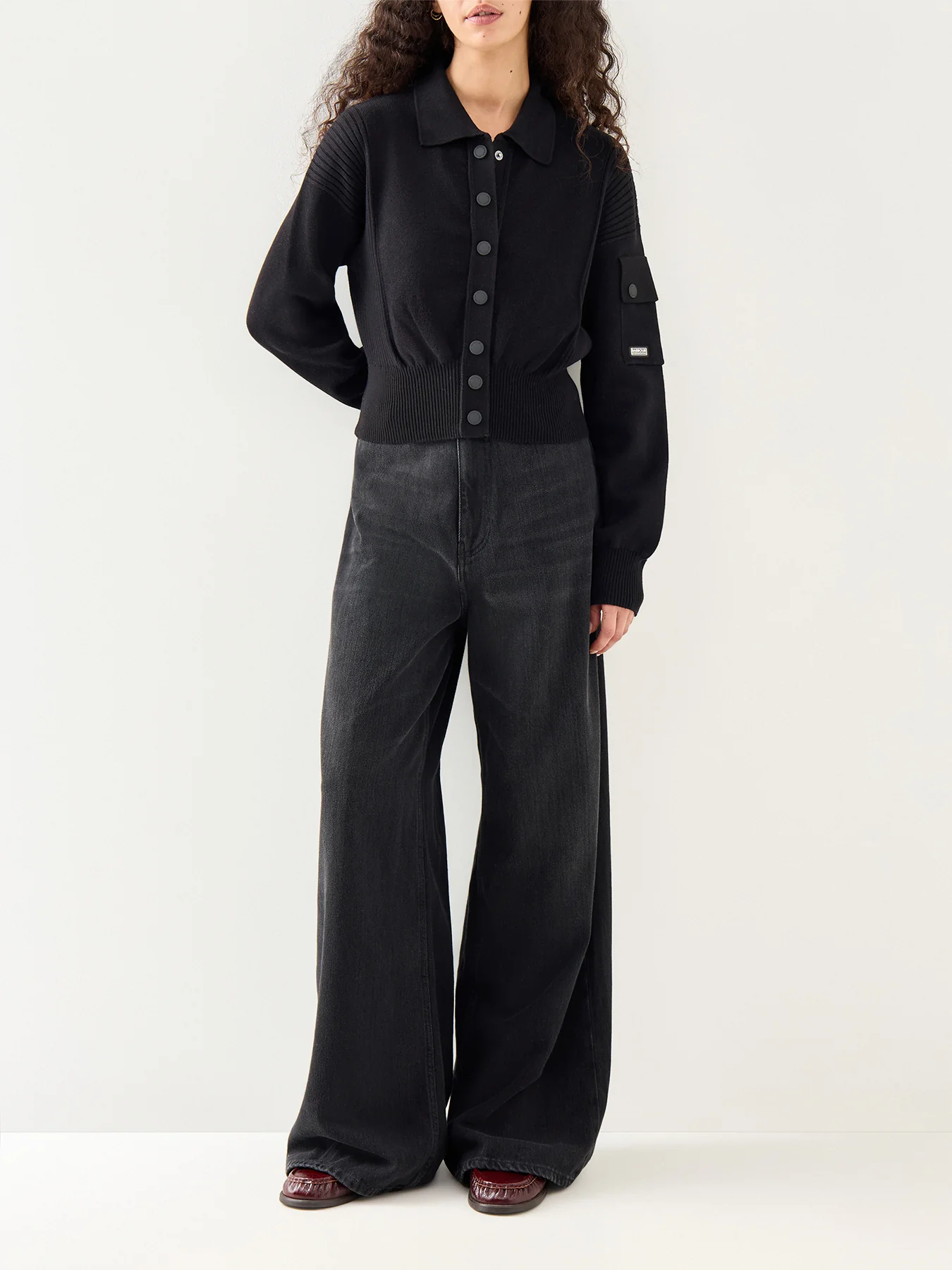 Gigi Knitted Bomber Black - Image 2