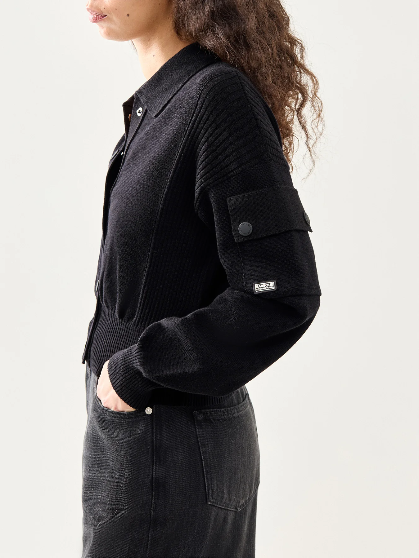 Gigi Knitted Bomber Black - Image 3
