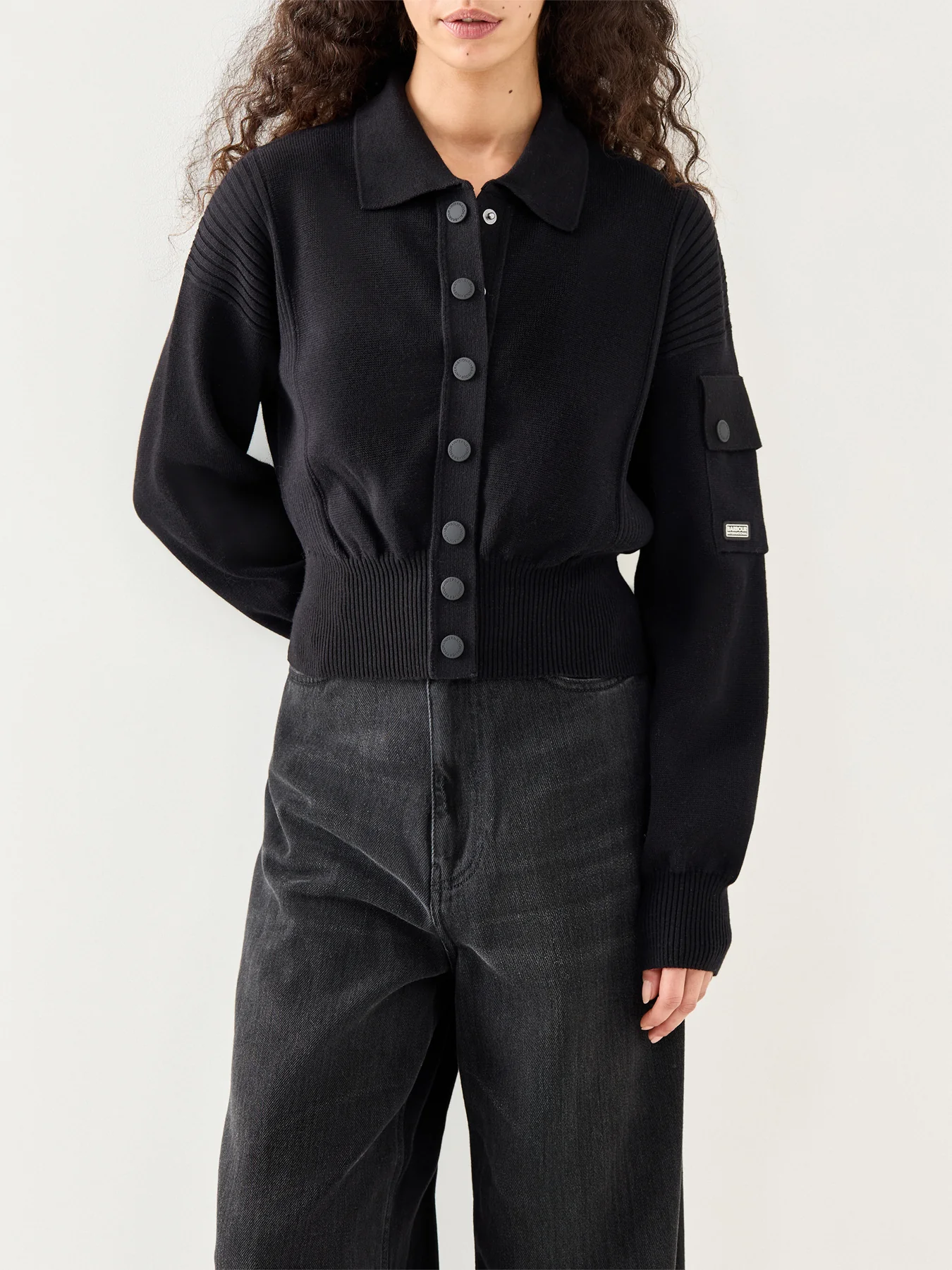 Gigi Knitted Bomber Black - Image 4