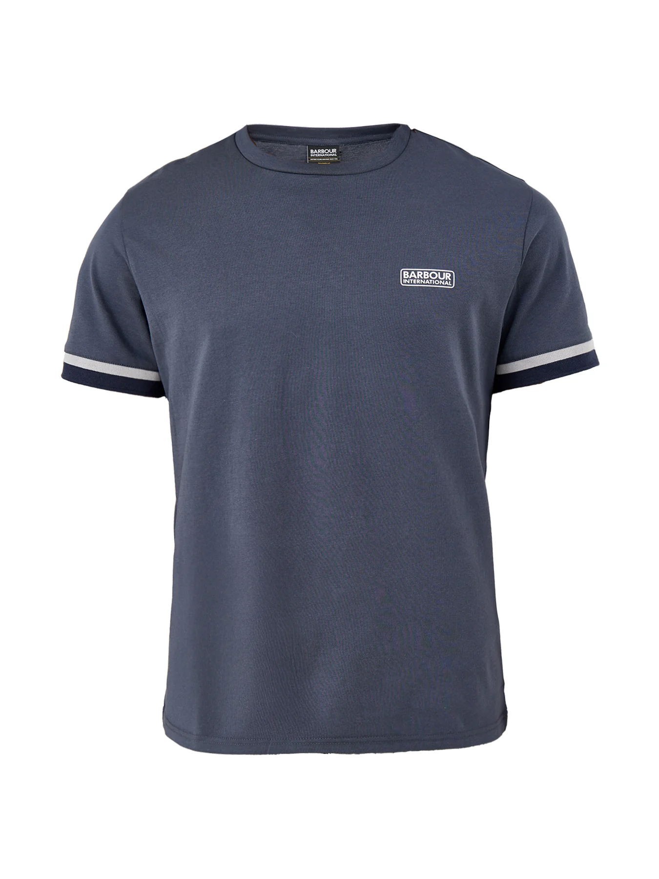 Barbour International Evan Tipped Cotton T-Shirt Grey
