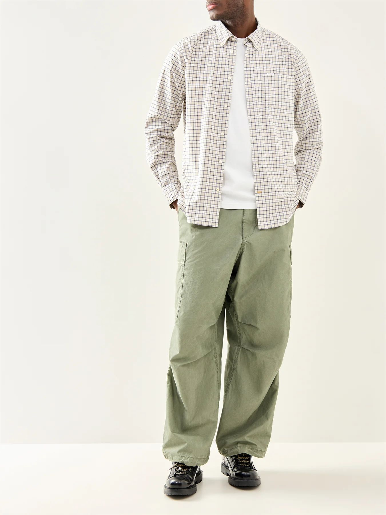 Deep Cuff Evan Tipped T-Shirt White - Image 2