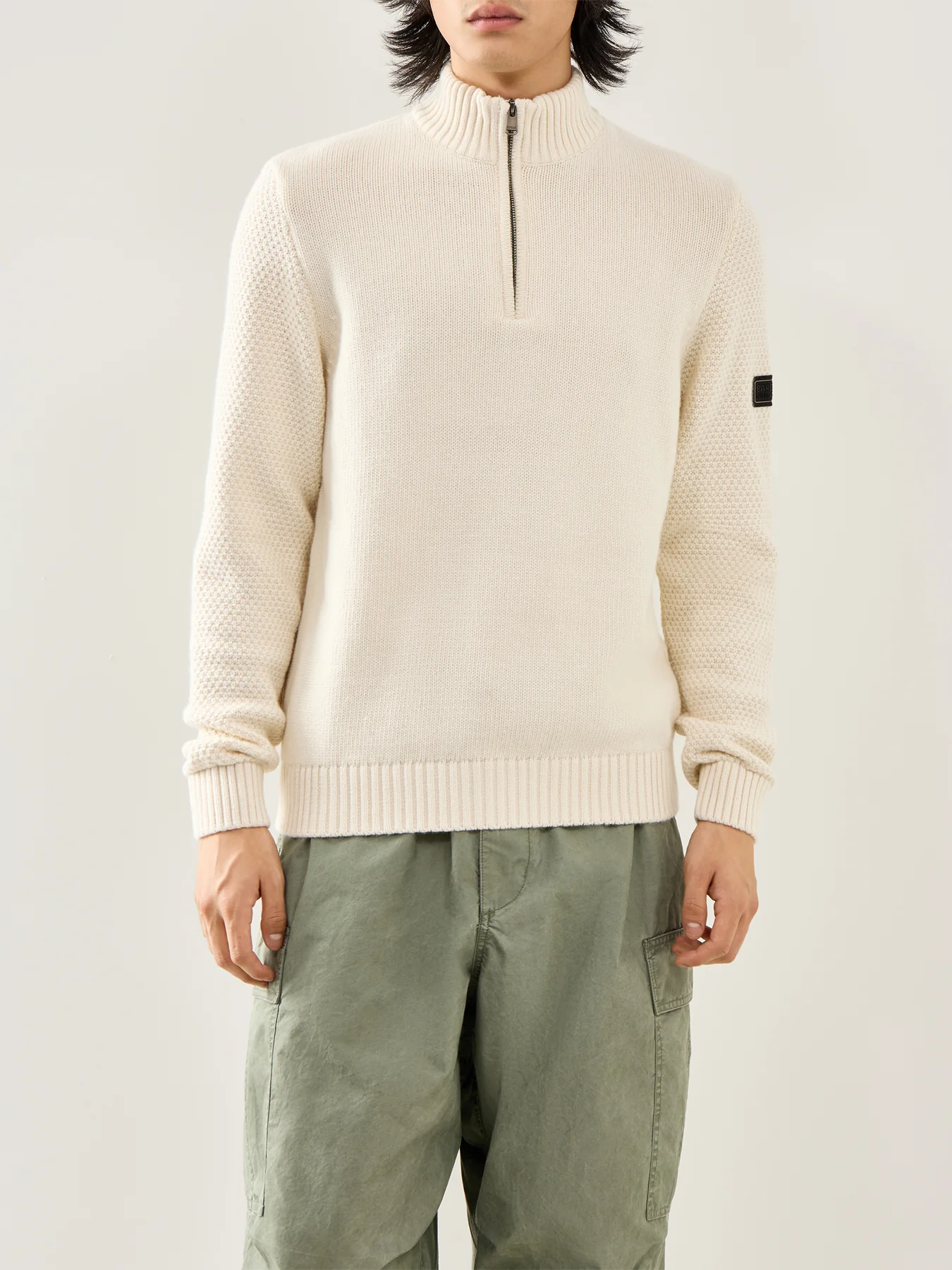 Funnel Neck Jumper Cream - Image 4