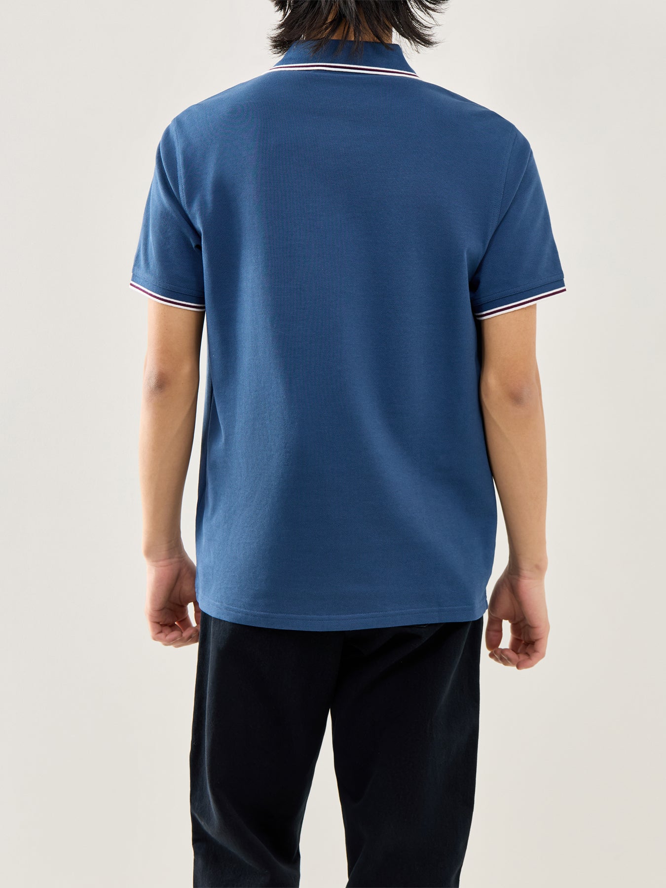 Evan Tipped Polo Shirt Blue - Image 5
