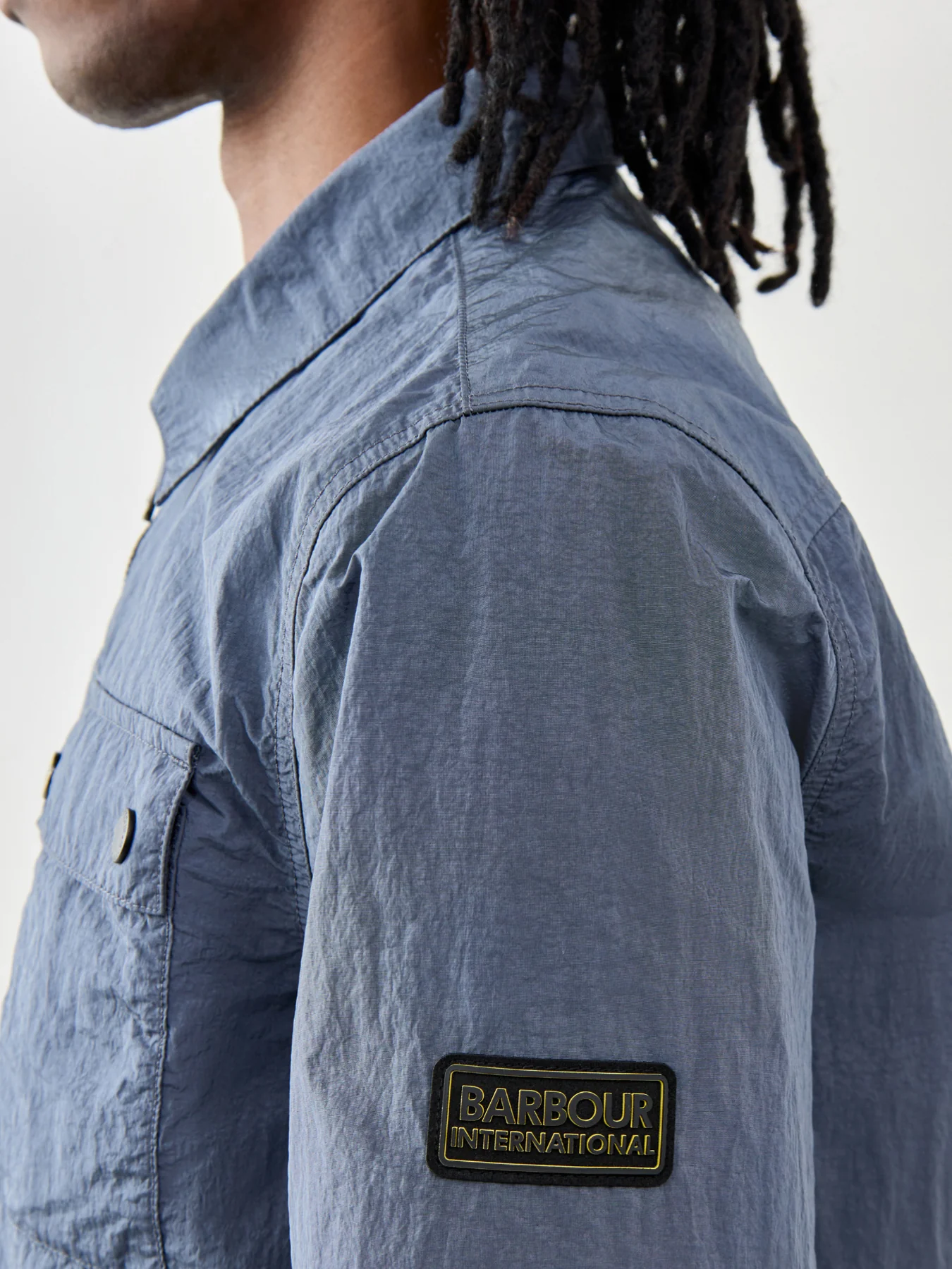 Barbour International Inline Overshirt Storm Grey - Image 3
