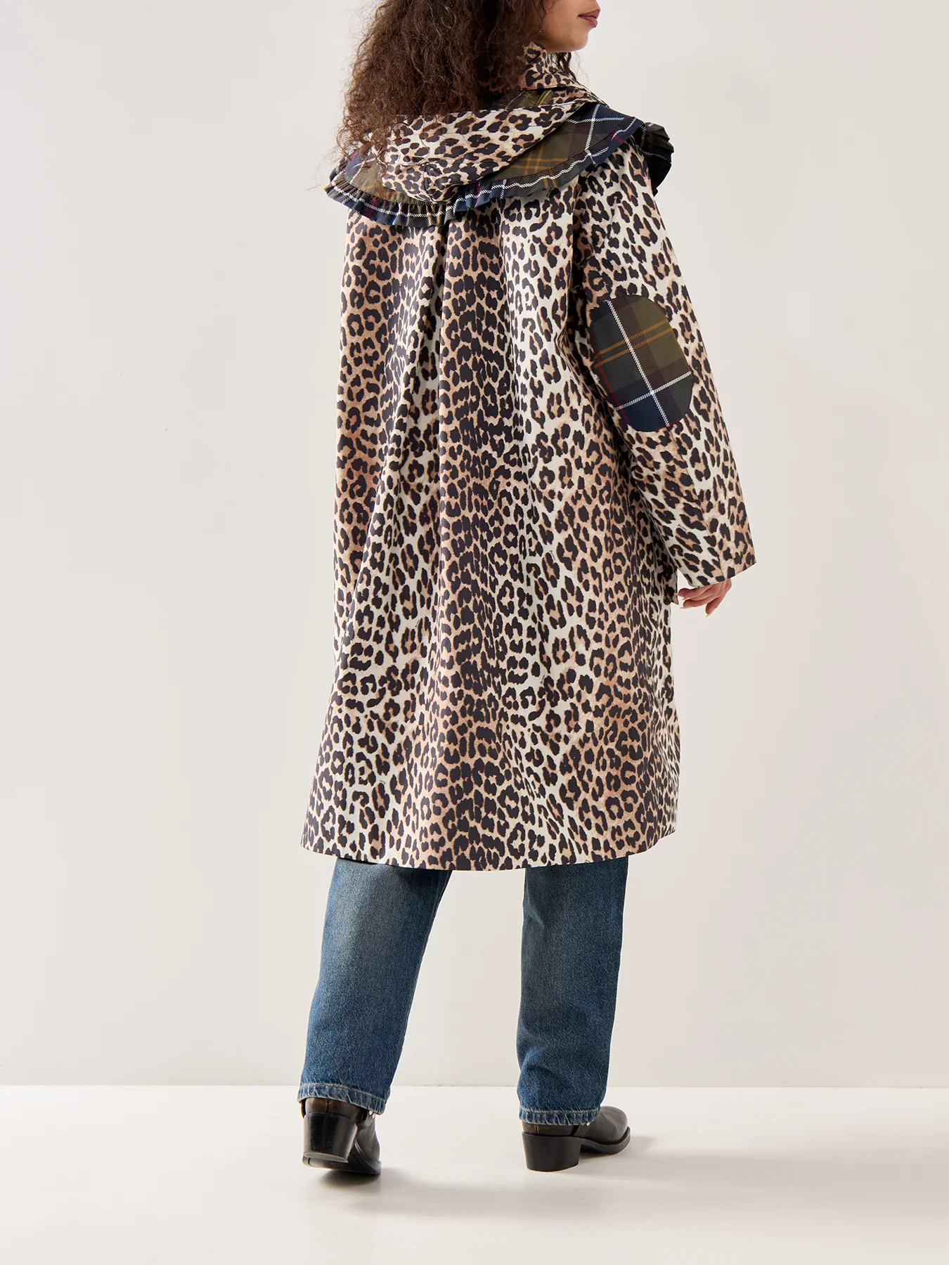 Barbour x Ganni Leopard Waterproof Parka Jacket - Image 5