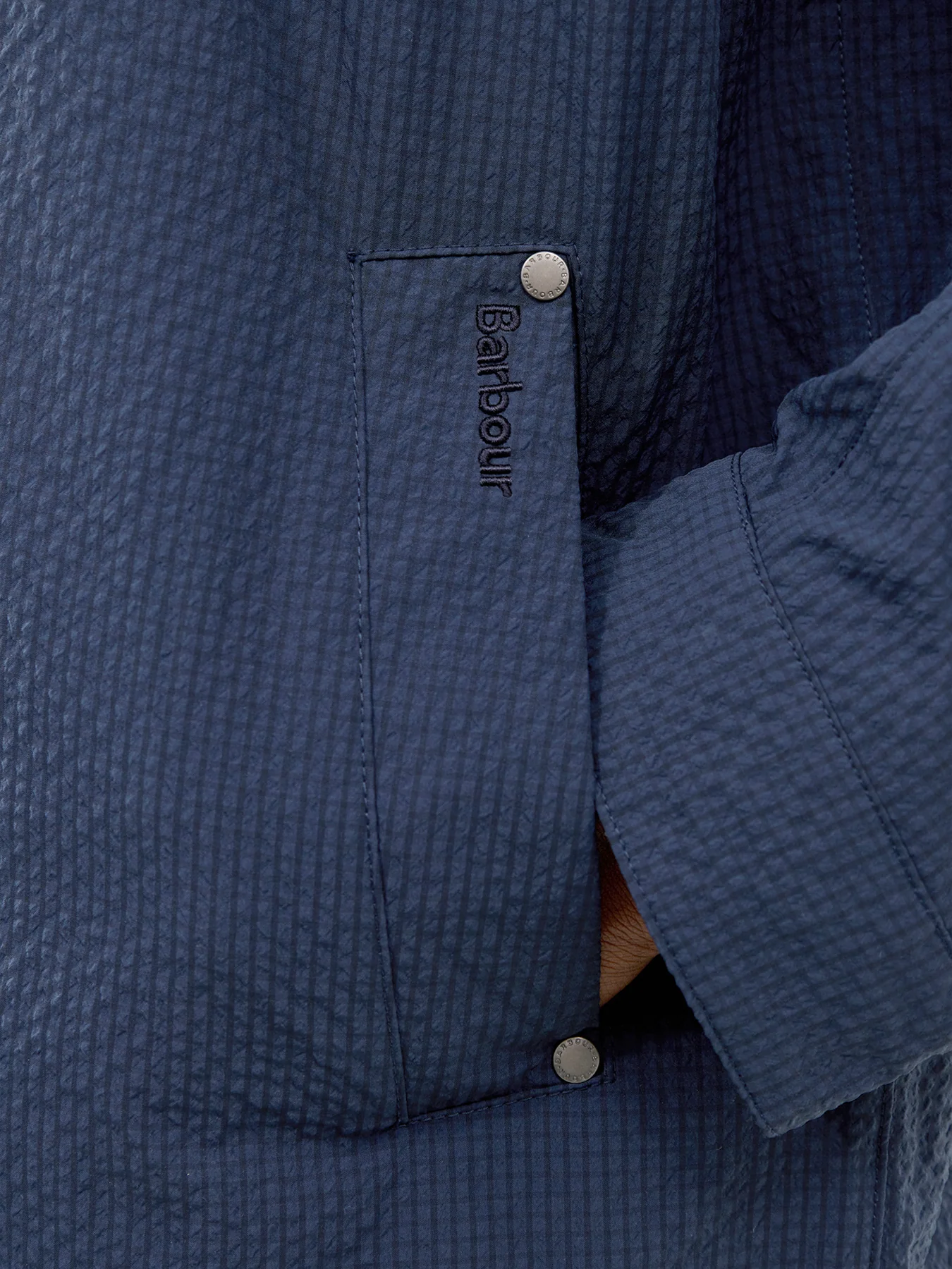 Ashbury Seersucker Casual Jacket Navy - Image 3