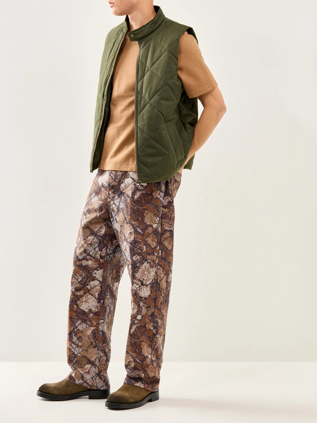 City Harrington Quilted Gilet Olive - Image 2