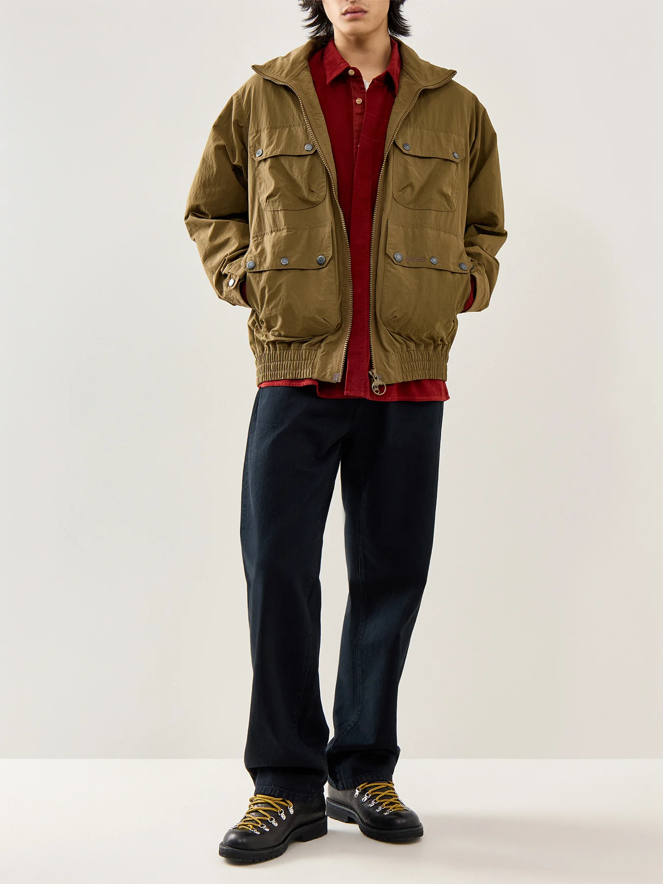 Haltcliff Cord Relaxed Shirt Red - Image 2