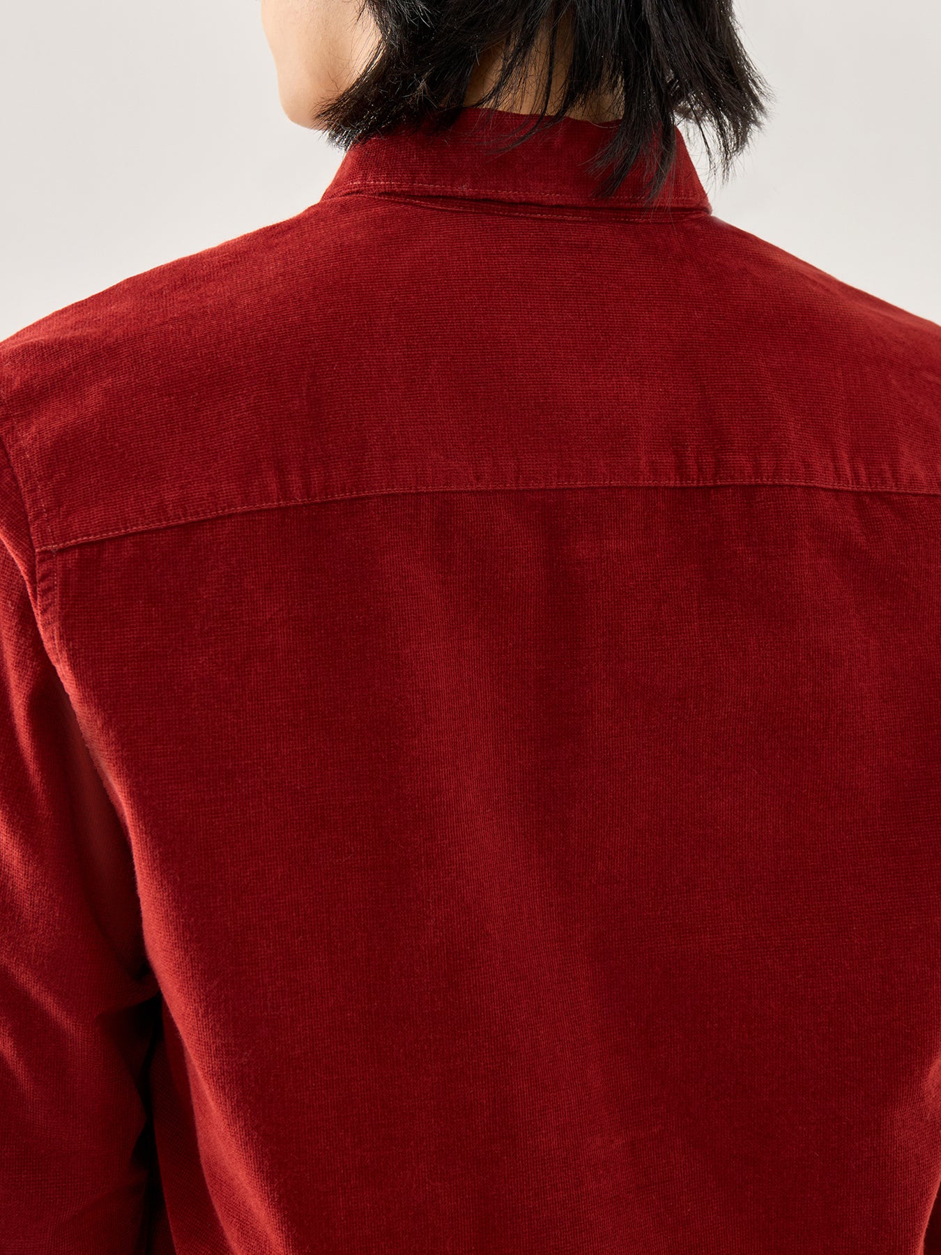 Haltcliff Cord Relaxed Shirt Red - Image 3