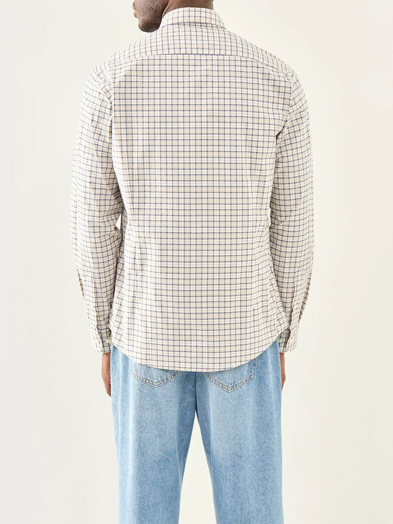 Lomond Tailored Tartan Shirt Beige - Image 5