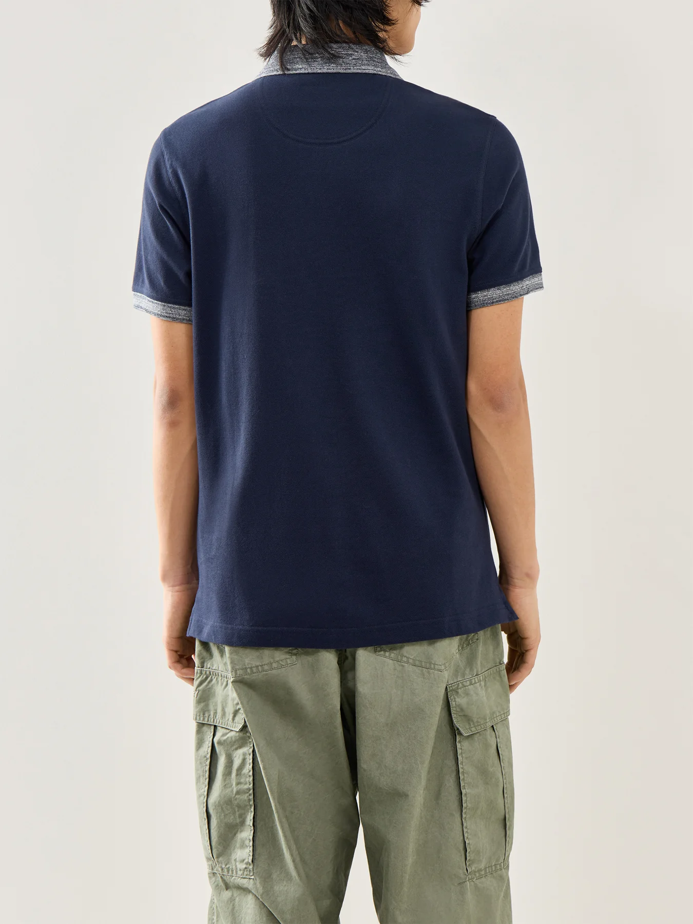 Tailored Polo Shirt Navy - Image 5