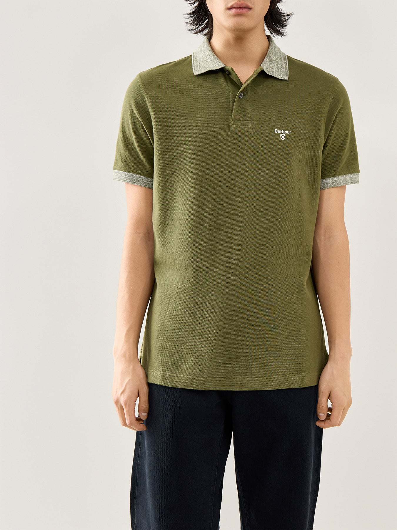 Marlton Tailored Polo Shirt Olive - Image 4