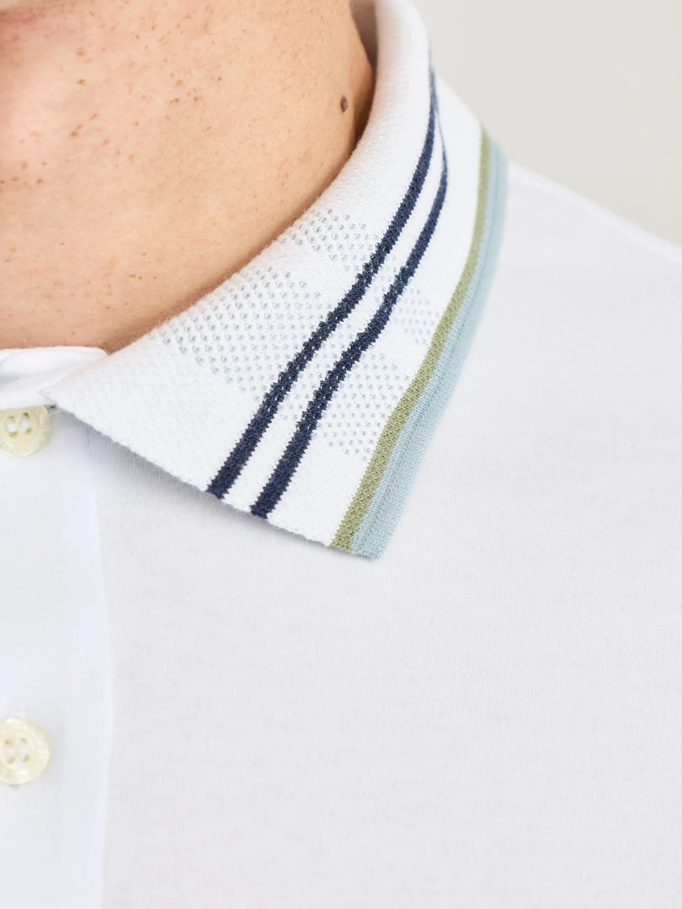 Notter Tailored Fit Polo Shirt White - Image 3