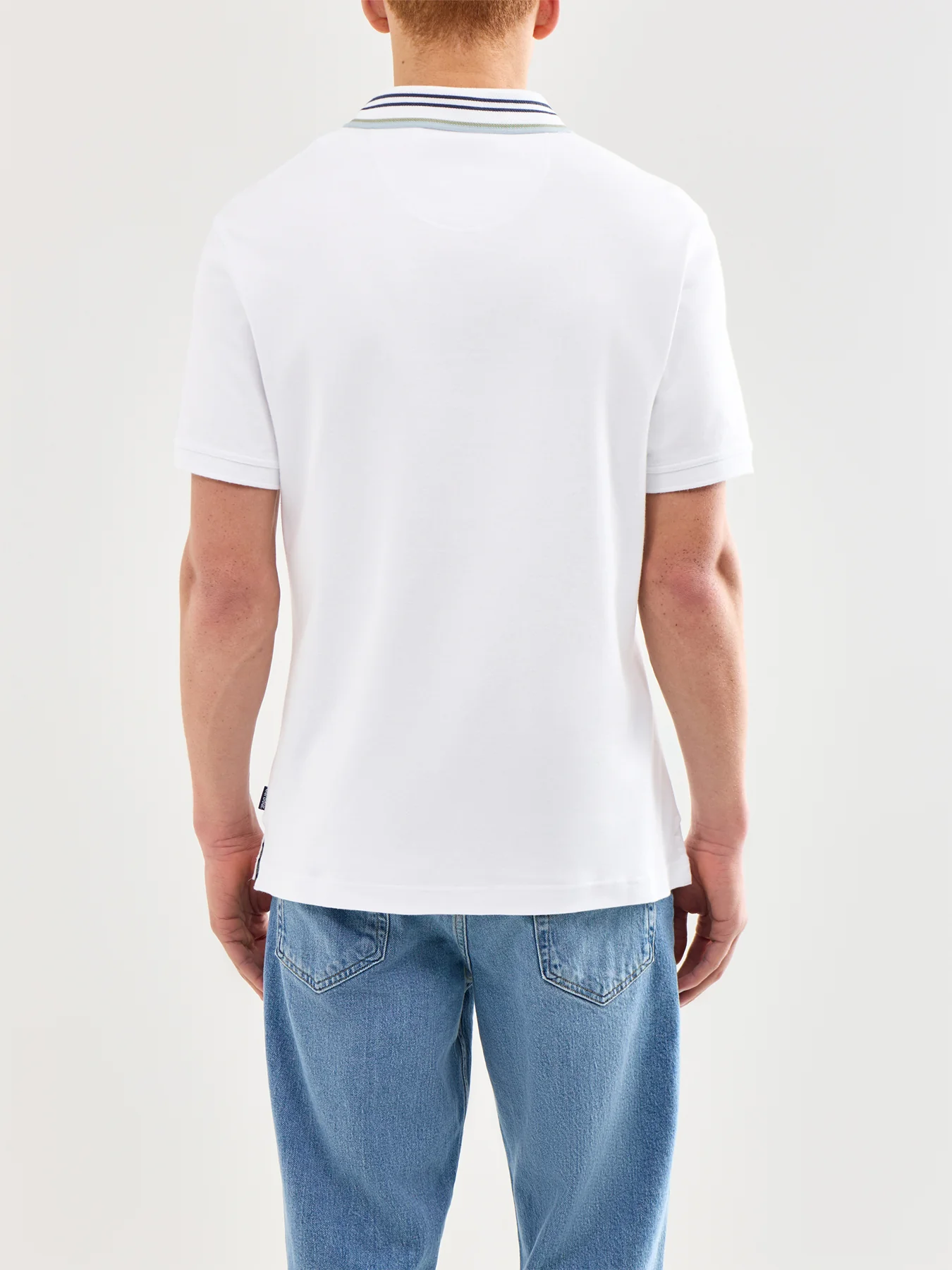 Notter Tailored Fit Polo Shirt White - Image 5