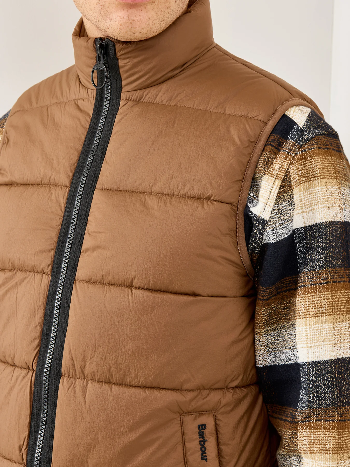 Offshore Quilted Gilet Brown - Image 3
