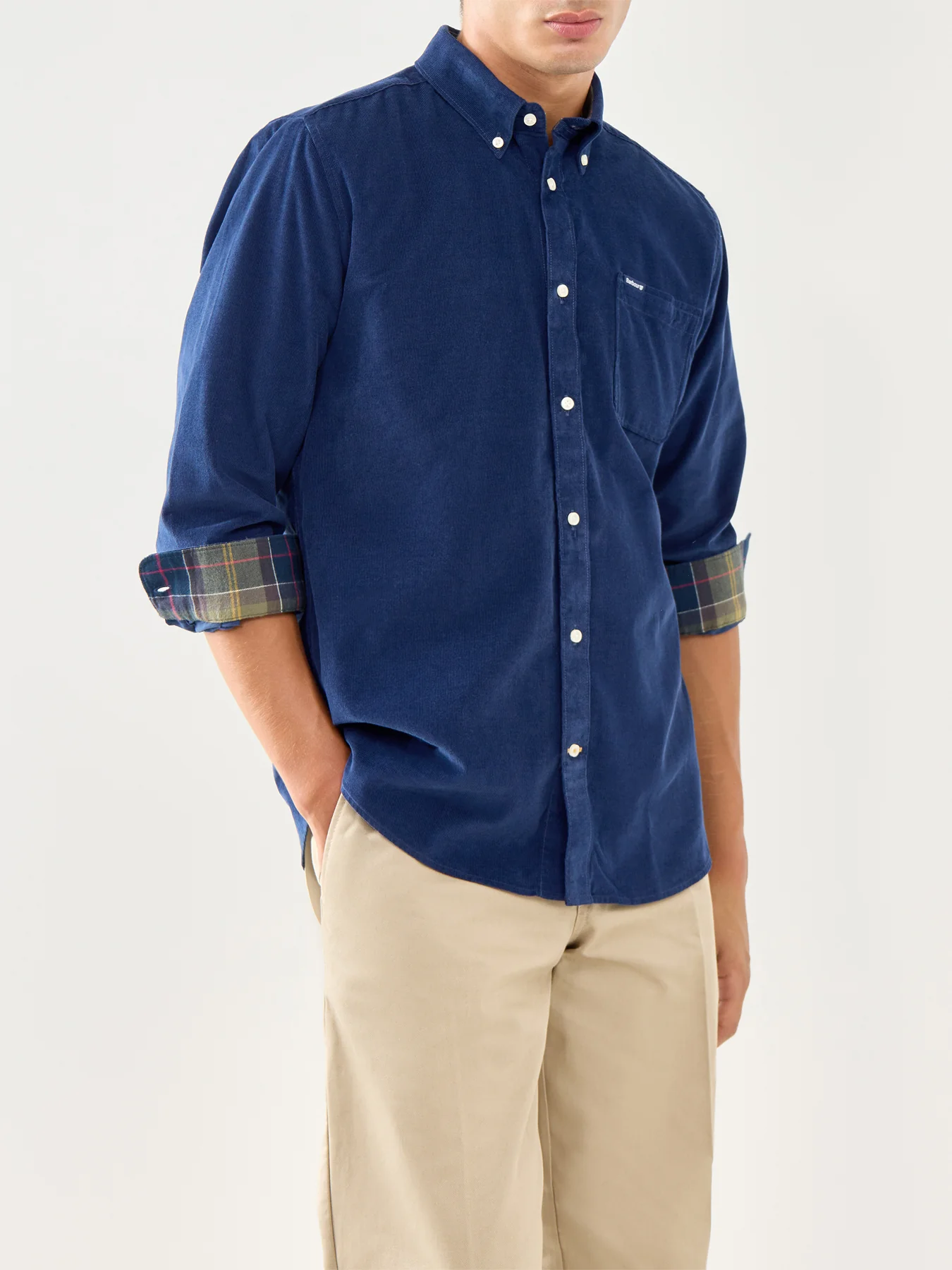Ramsey Tailored Cotton Cord Shirt Denim - Image 4