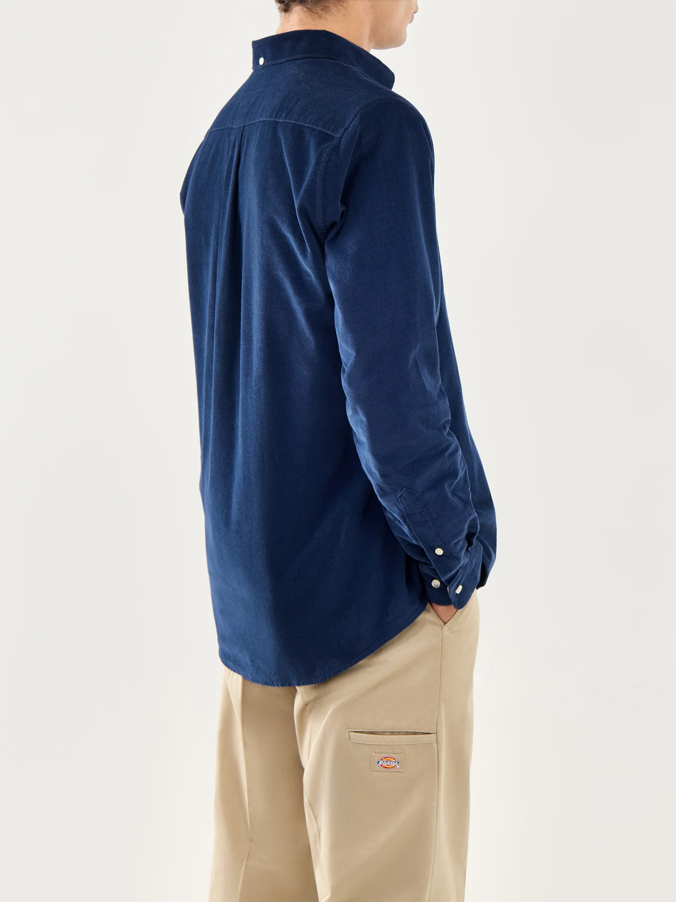 Ramsey Tailored Cotton Cord Shirt Denim - Image 5